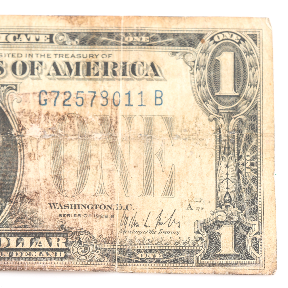 Series 1928-B Blue Seal $1 Silver Certificate