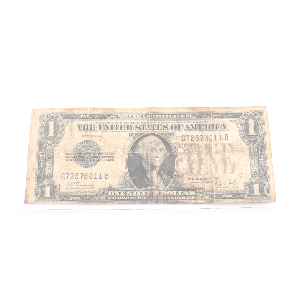 Series 1928-B Blue Seal $1 Silver Certificate