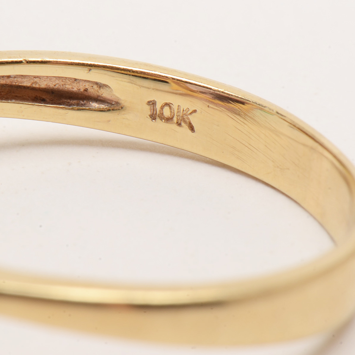 10K Yellow Gold Amethyst Solitaire Ring