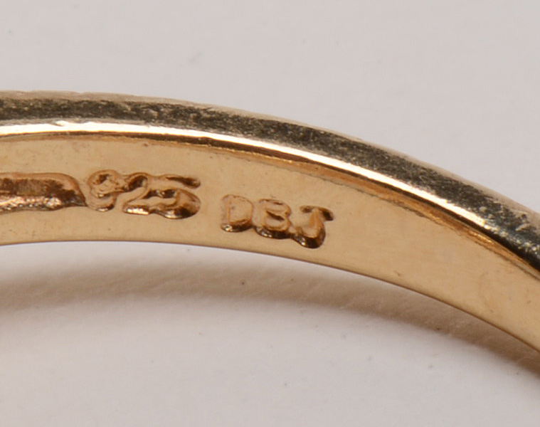 Dee Berkley Gold Wash Sterling Silver Ring with Citrine Stone