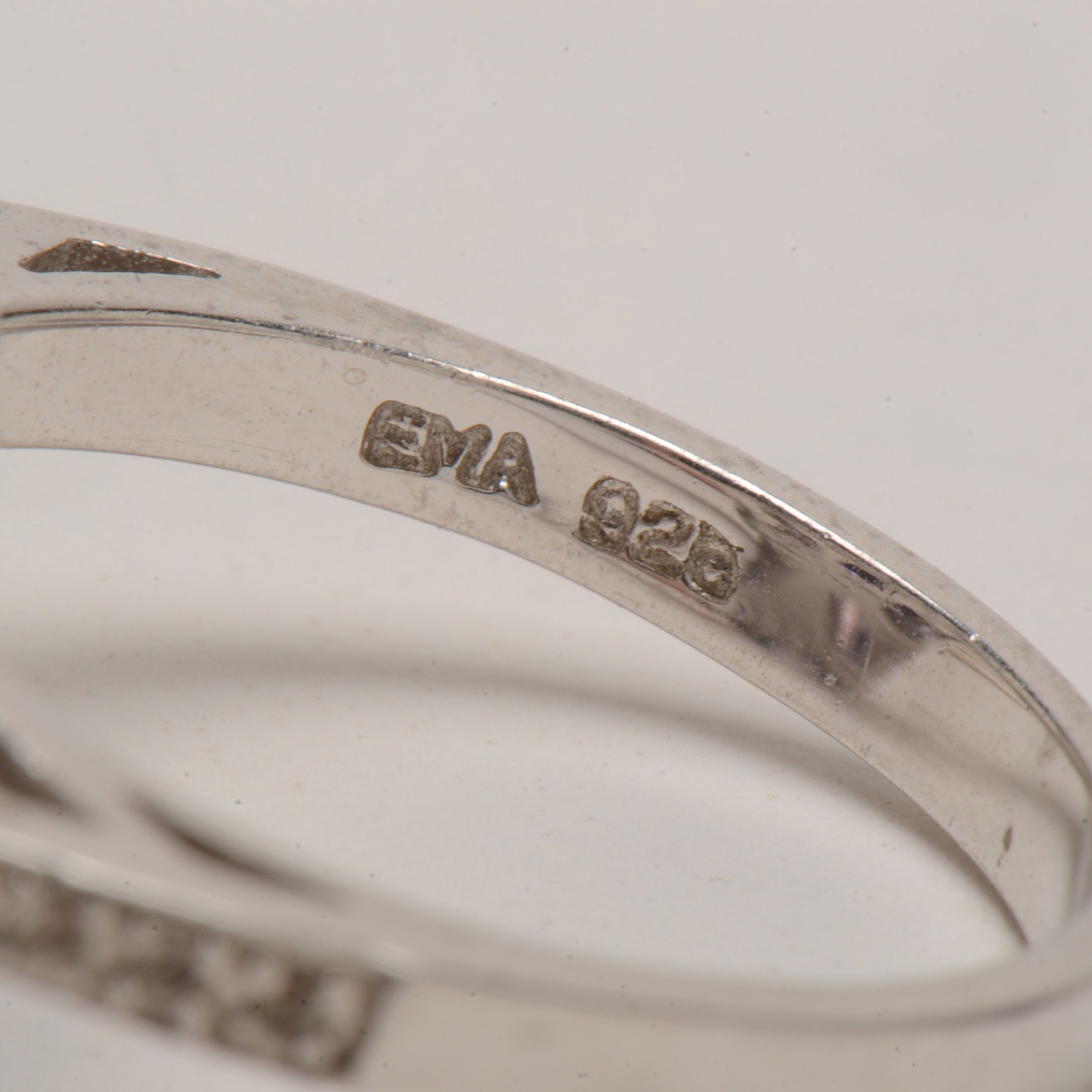 Three Sterling Amethyst Rings with White Topaz Accents