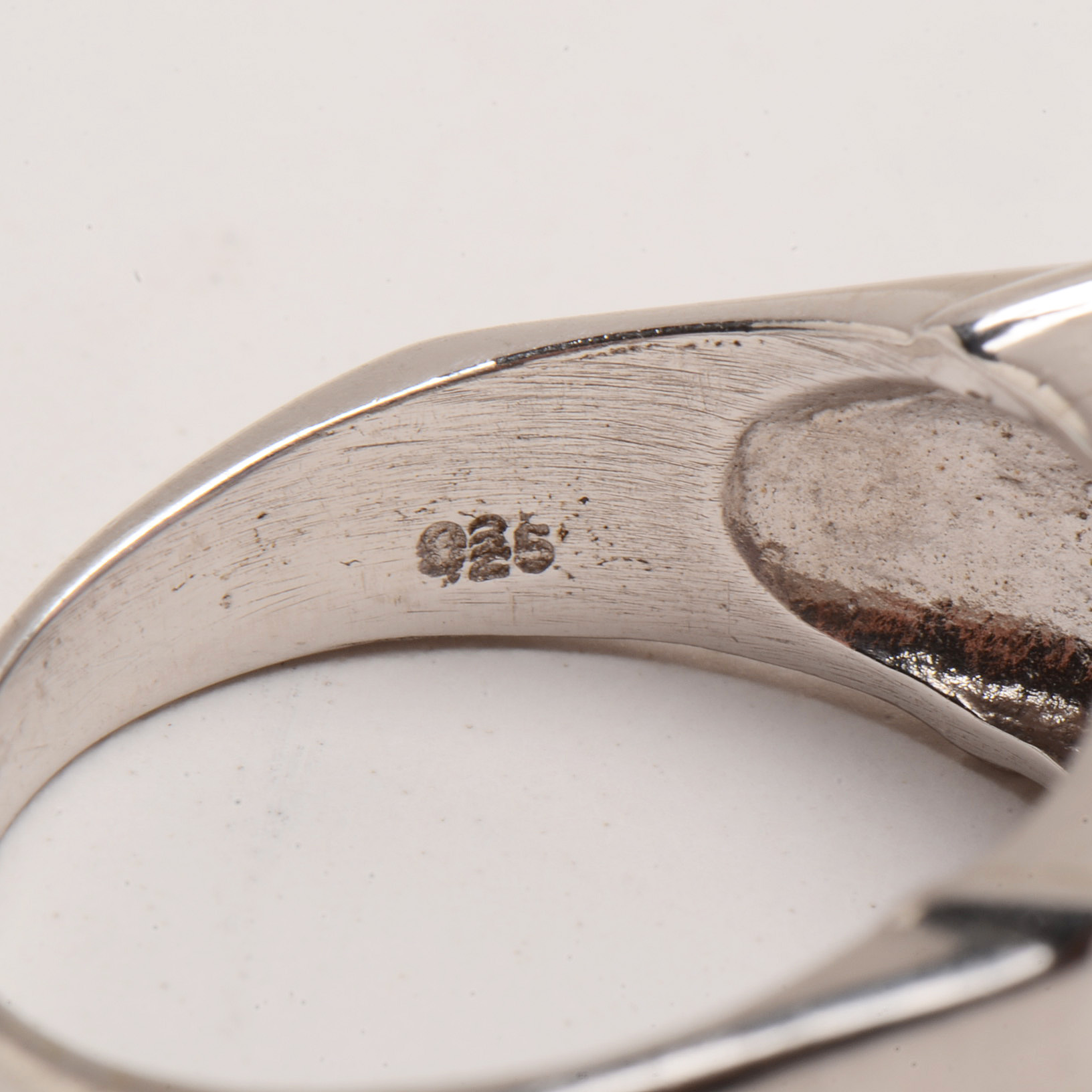 Four Contemporary Sterling Amethyst Rings