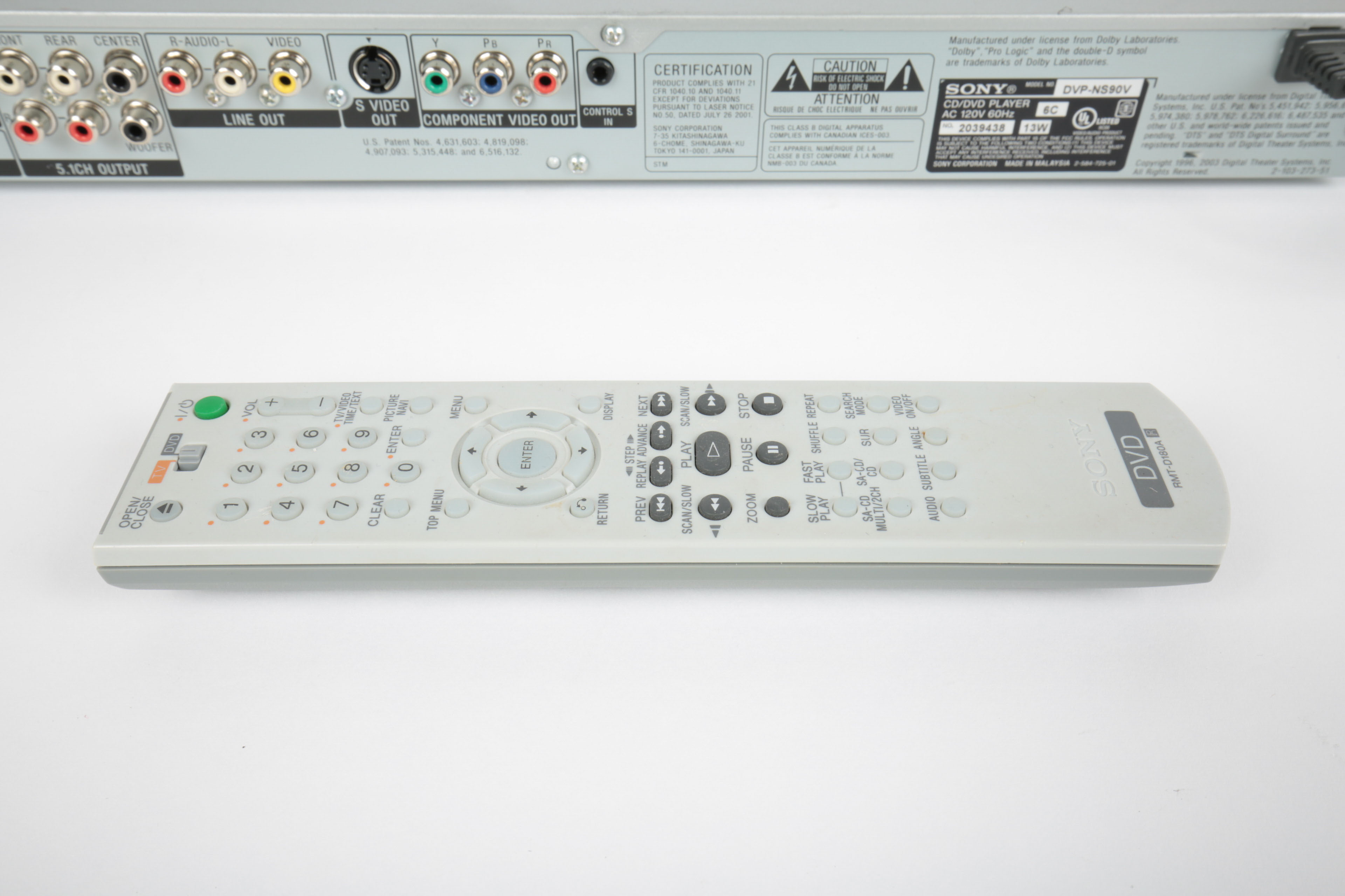 Sony DVD Player and Remote