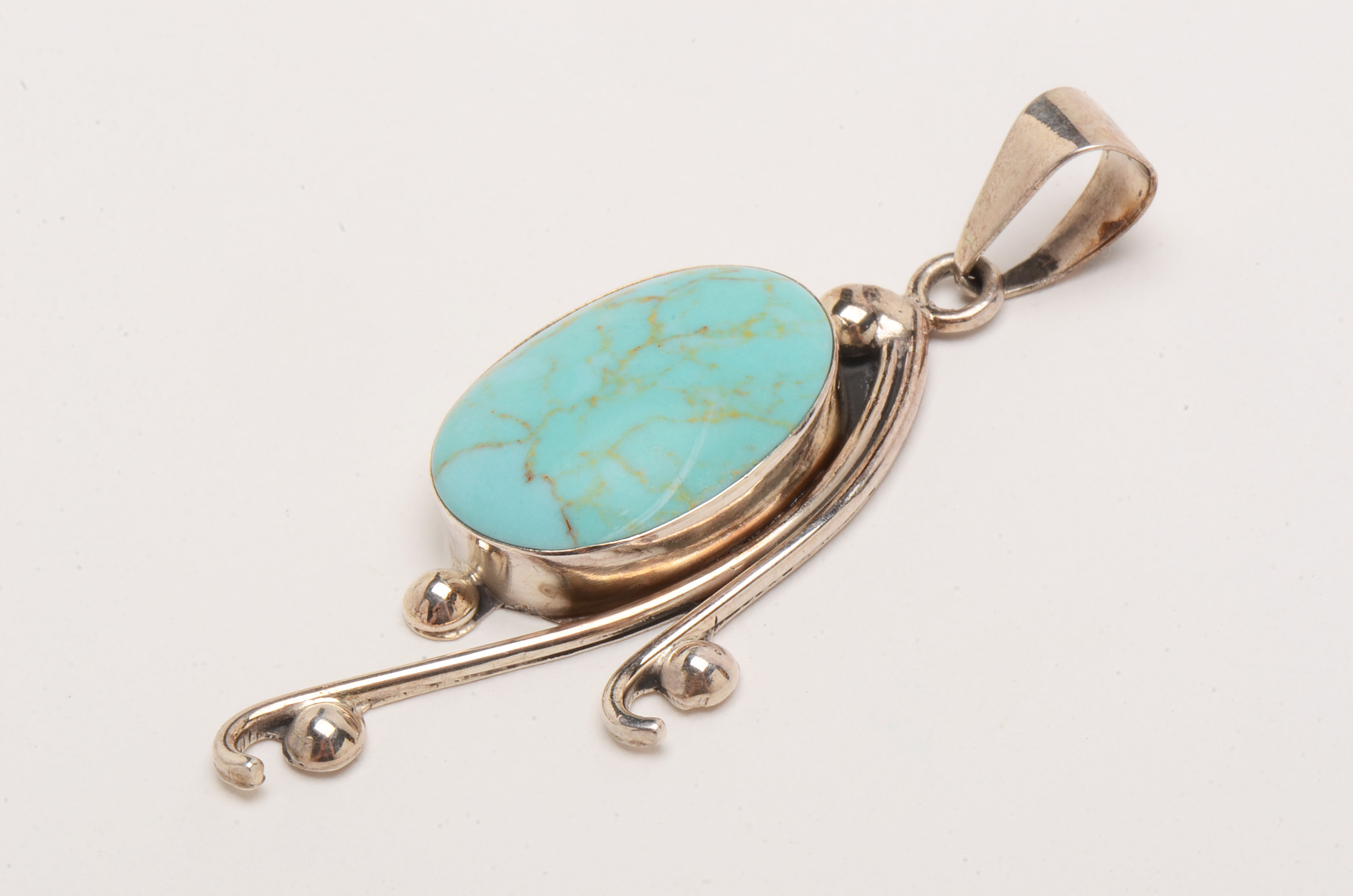 Sterling Dyed Howlite Earrings and Pendant