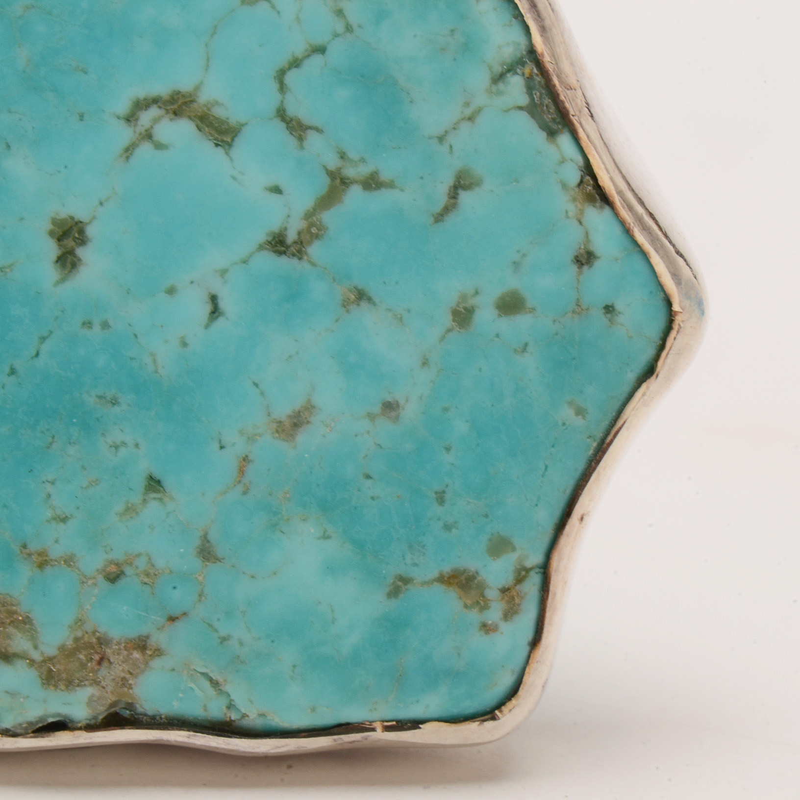 Sterling Slide Pendant Set with Turquoise