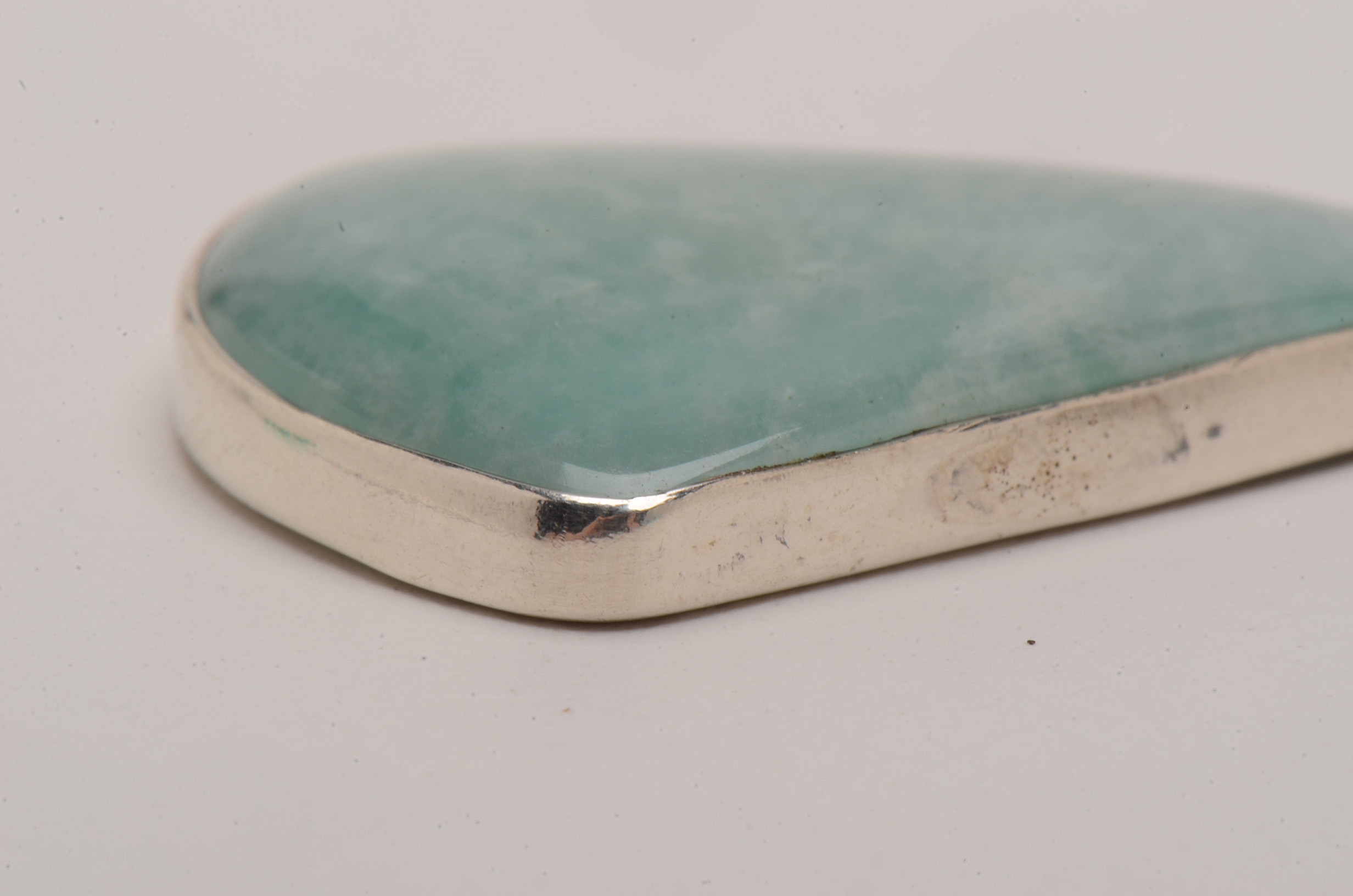 Sterling Slide Pendant Set with Amazonite