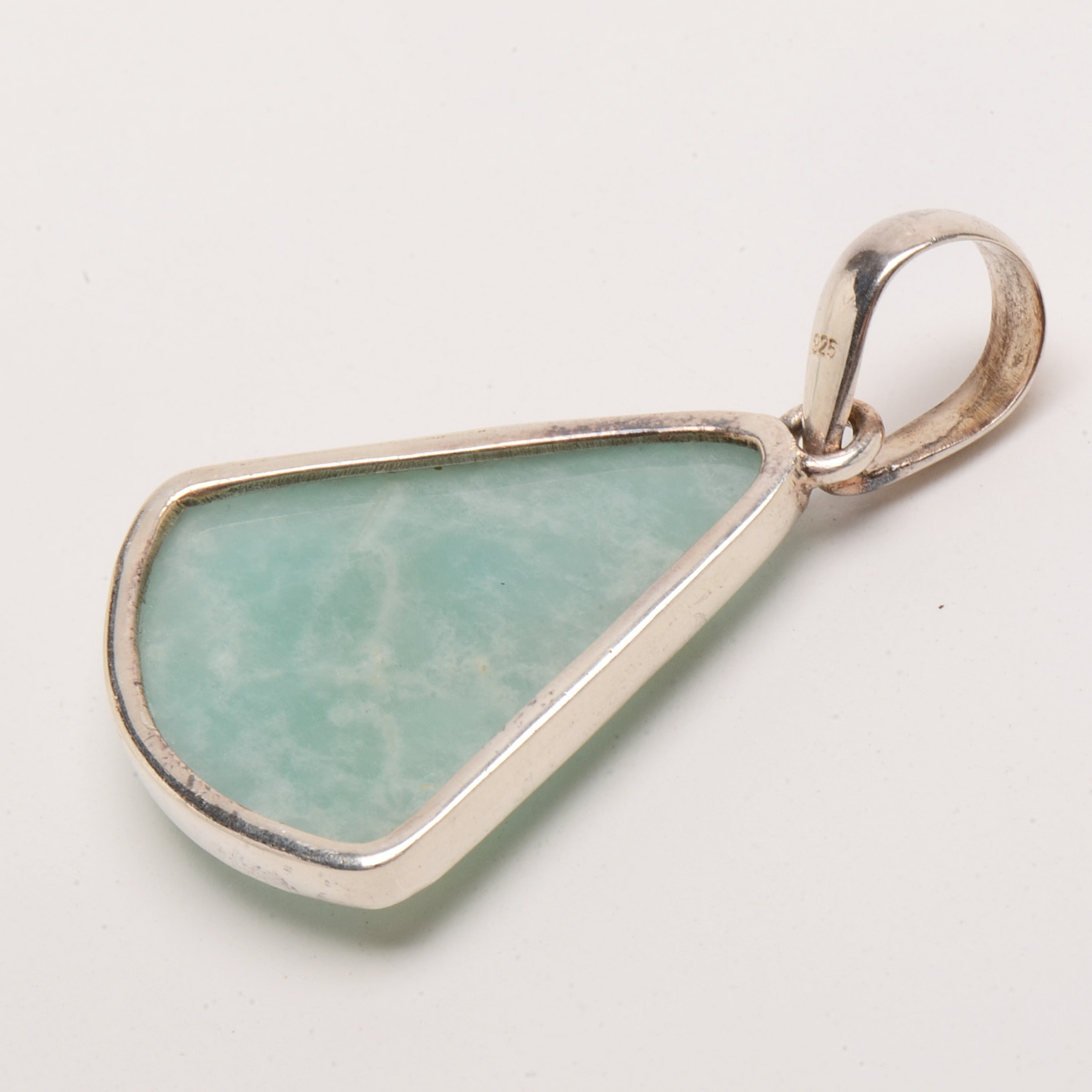 Sterling Slide Pendant Set with Amazonite