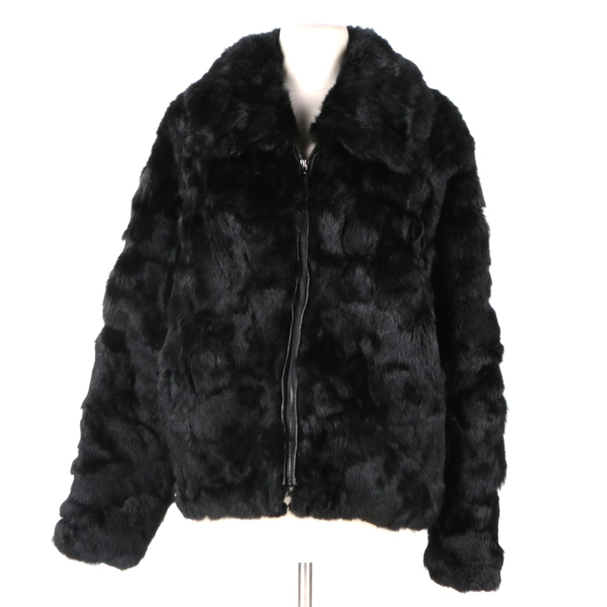 Arielle Dyed Rabbit Fur Jacket