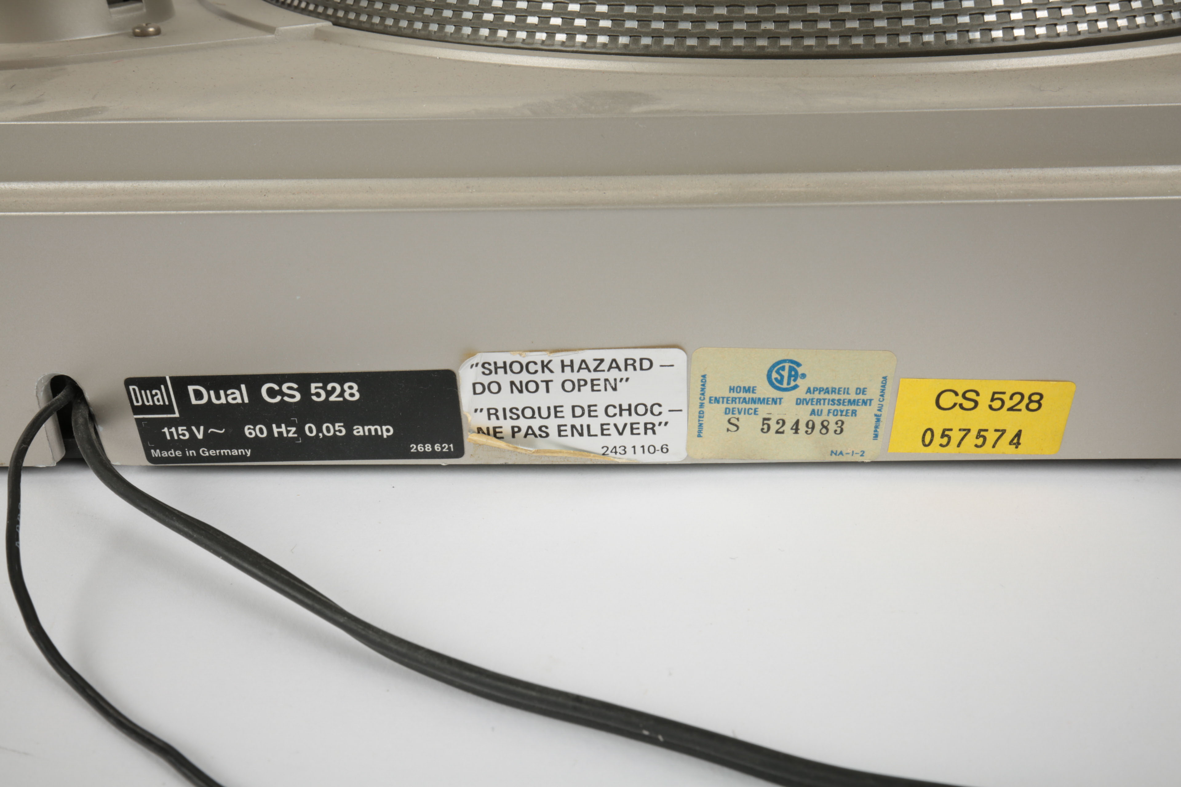 Dual CS 528 Turntable