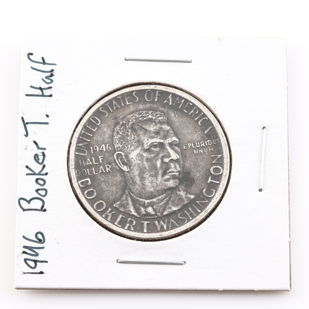1946 Silver Commemorative Booker T. Washington Half Dollar