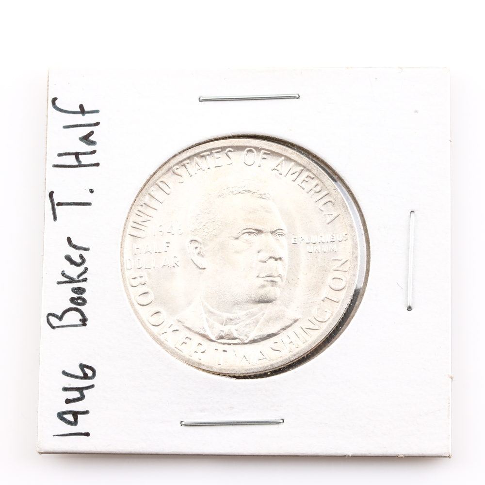 1946 Silver Commemorative Booker T. Washington Half Dollar