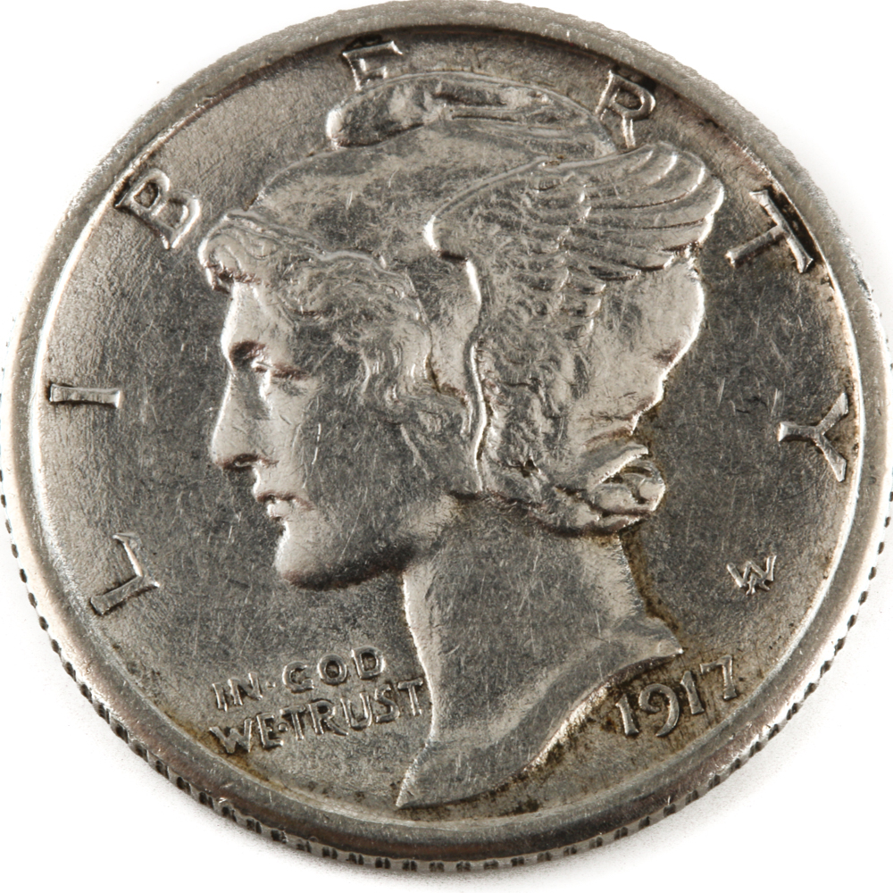 1917-S Mercury Dime