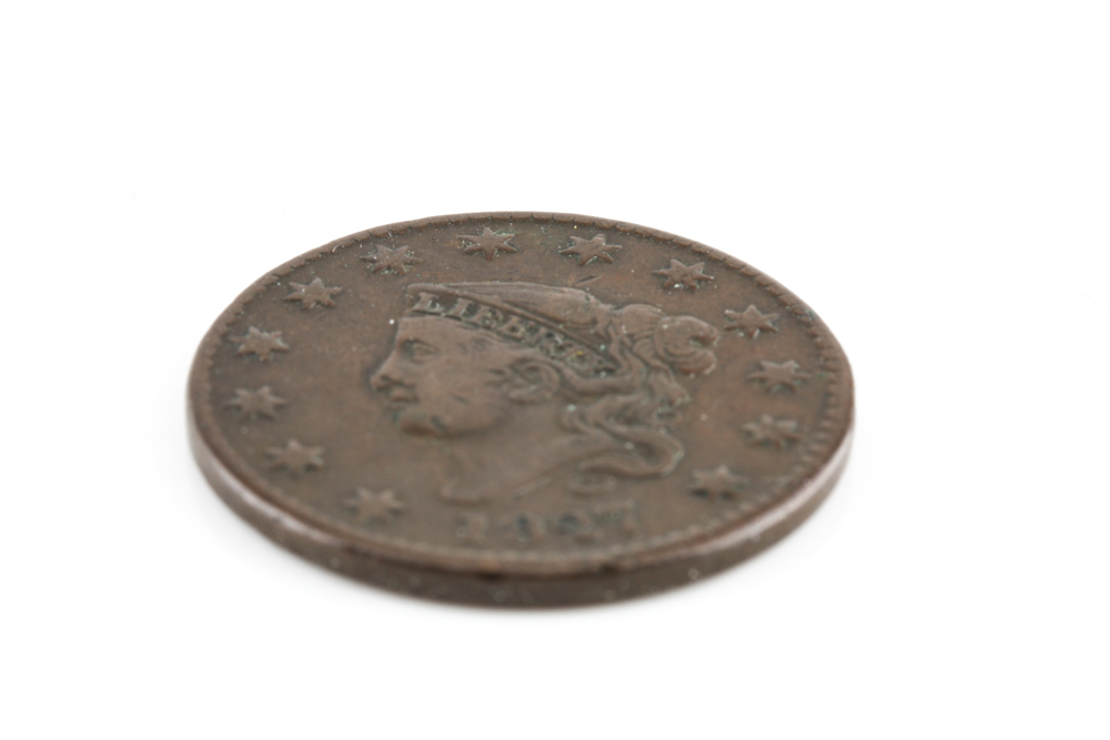 1827 Coronet Head Cent