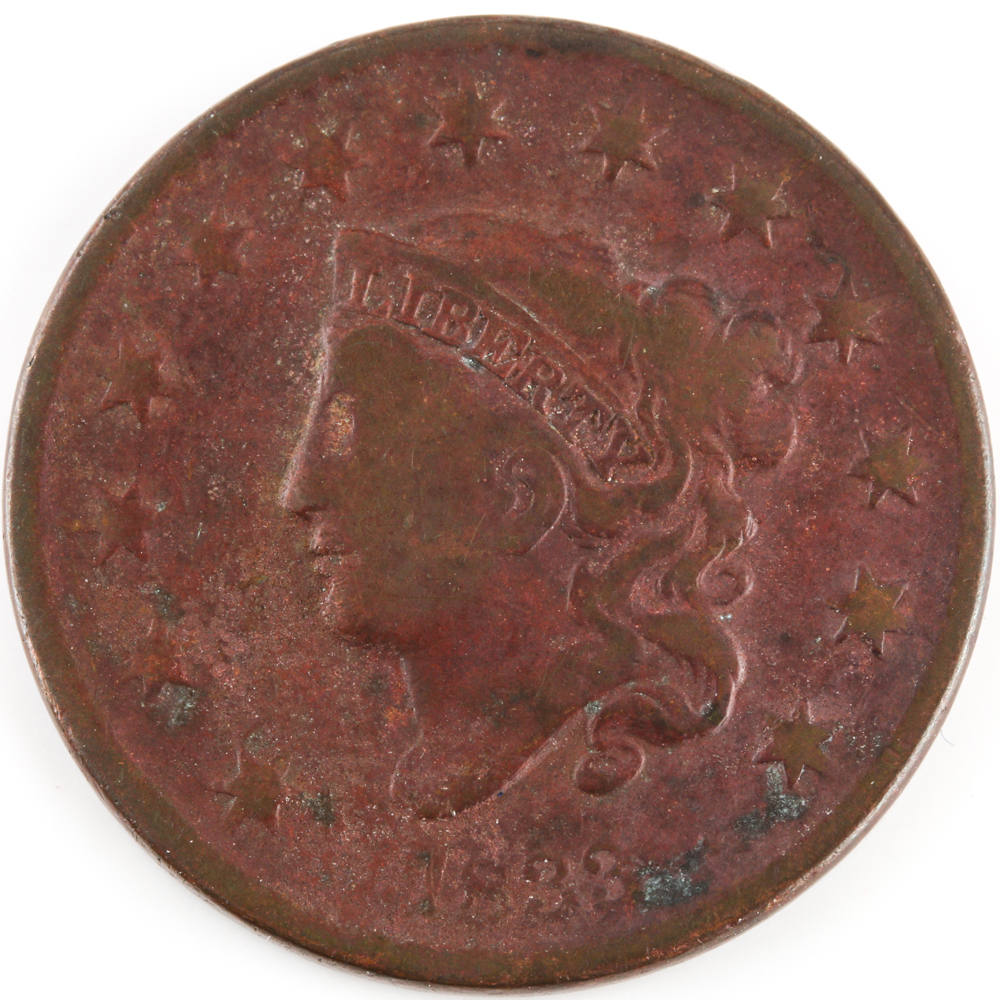1833 Coronet Head Cent