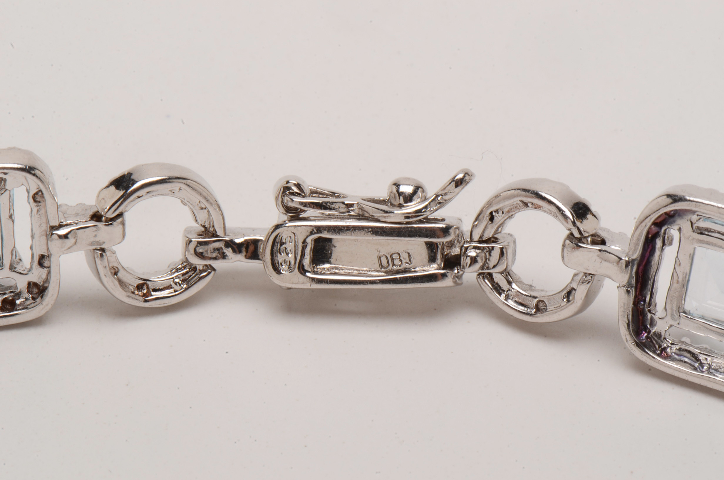 Sterling Silver Blue Topaz and Diamond Parure