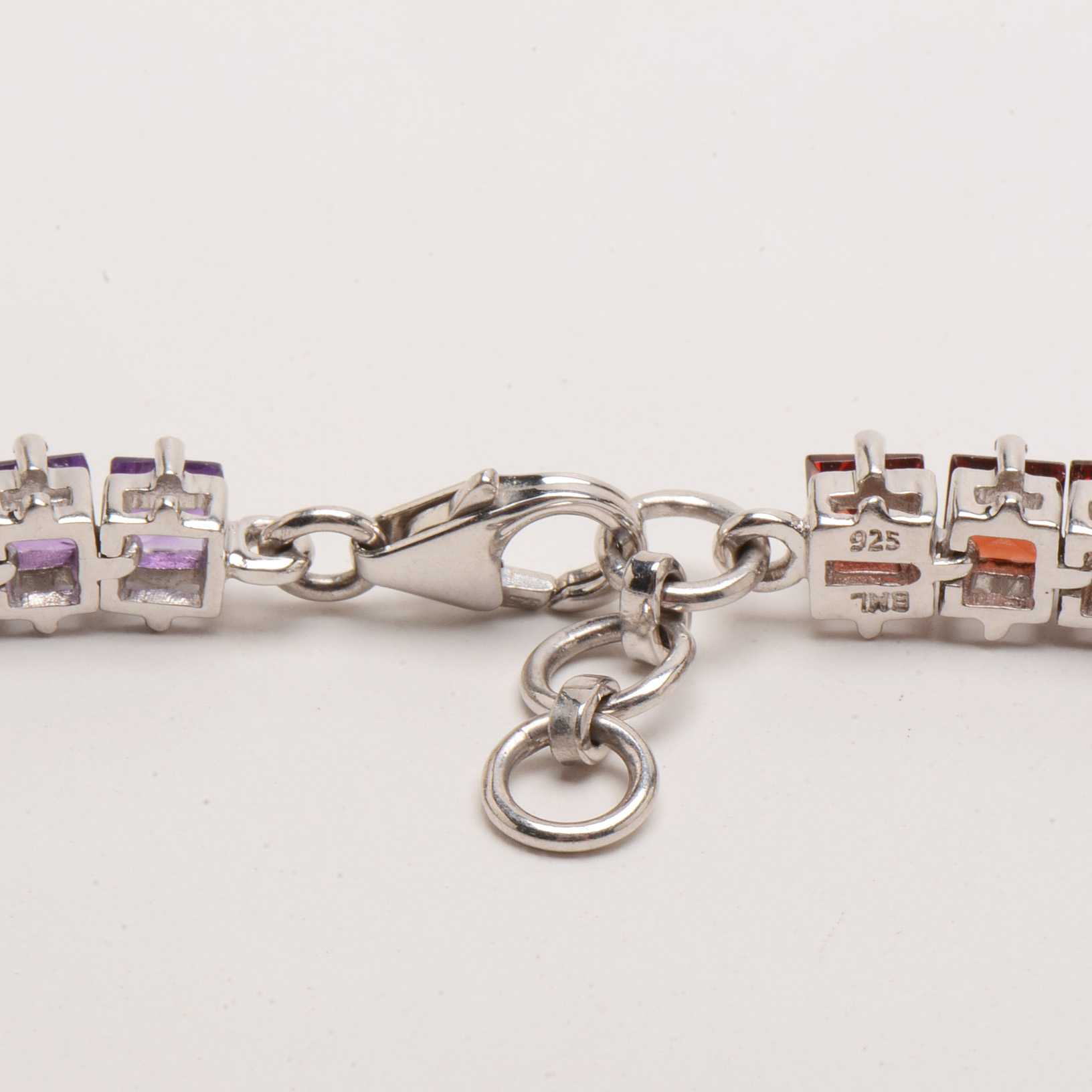 Silver Multi-Gemstone Bracelet and Ring