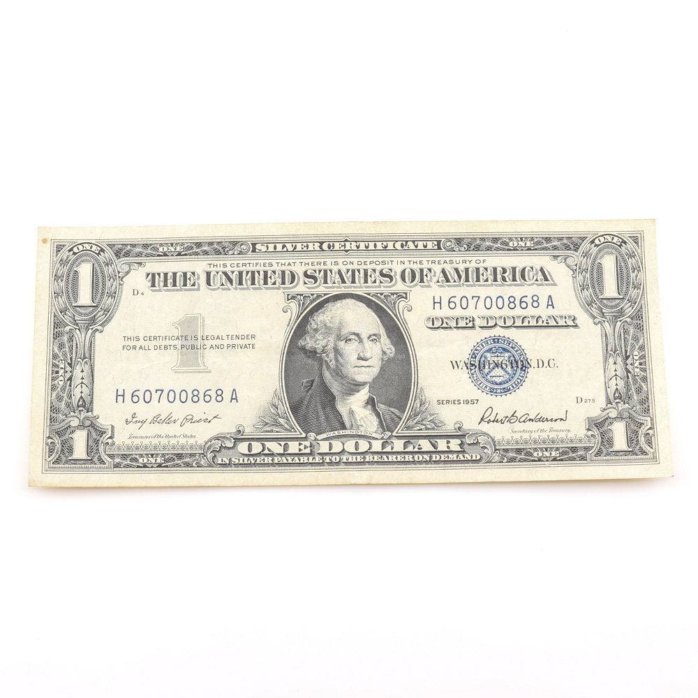 Series 1957 Blue Seal $1 Silver Certificate