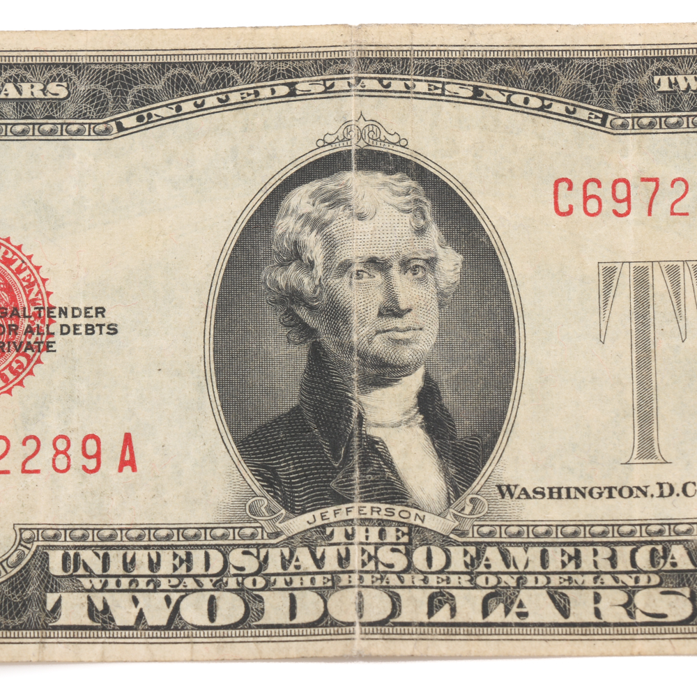 Series 1928-D Red Seal $2 Bill
