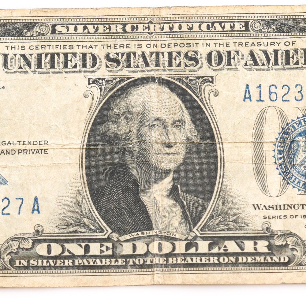 Series 1928-A and 1934 Blue Seal $1 Silver Certificates