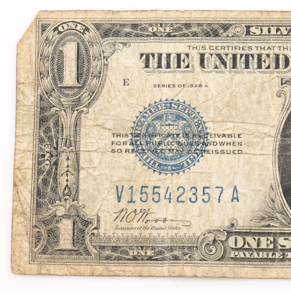 Series 1928-A and 1934 Blue Seal $1 Silver Certificates