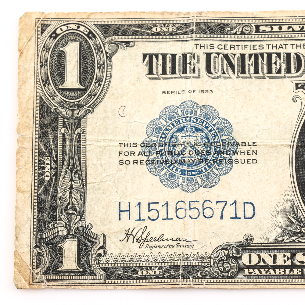 Series 1923 Blue Seal $1 Silver Certificate