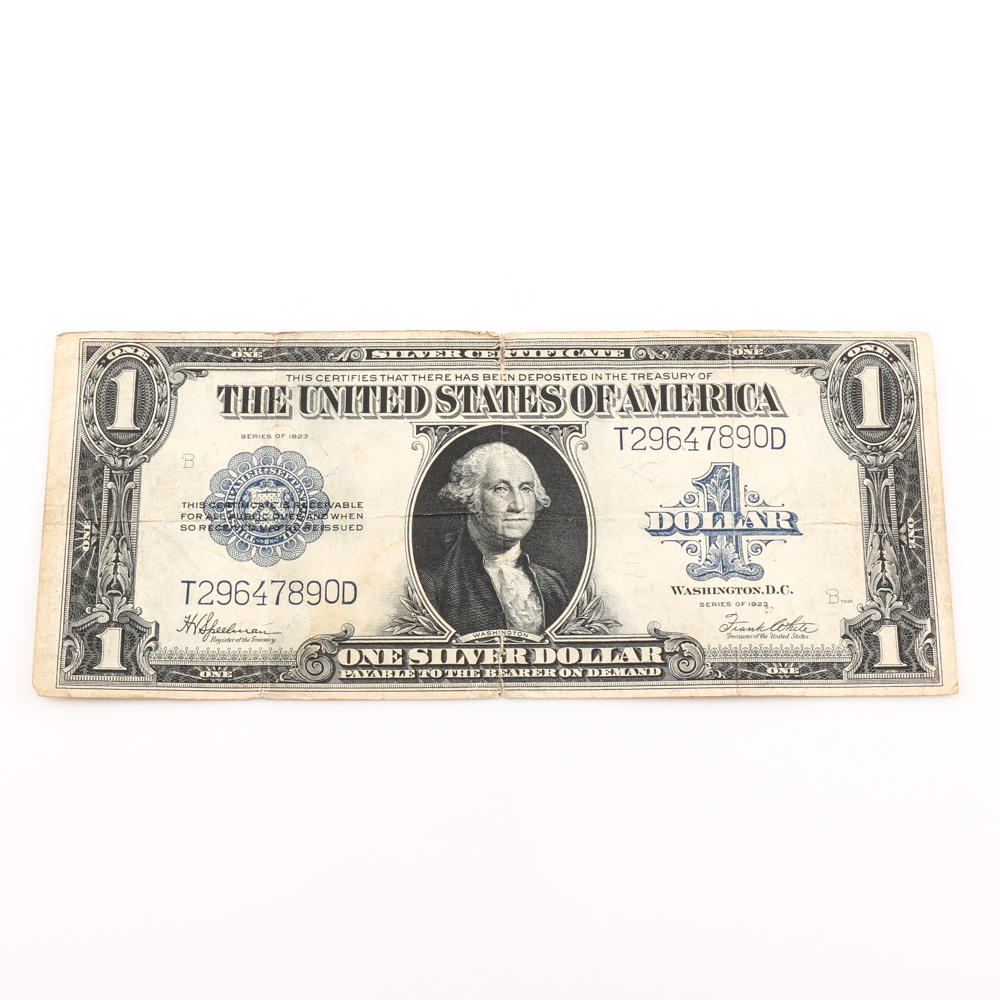 Series 1923 Blue Seal $1 Silver Certificate