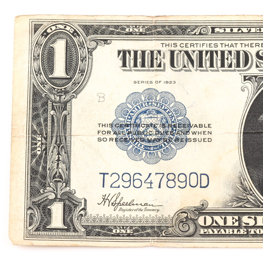 Series 1923 Blue Seal $1 Silver Certificate