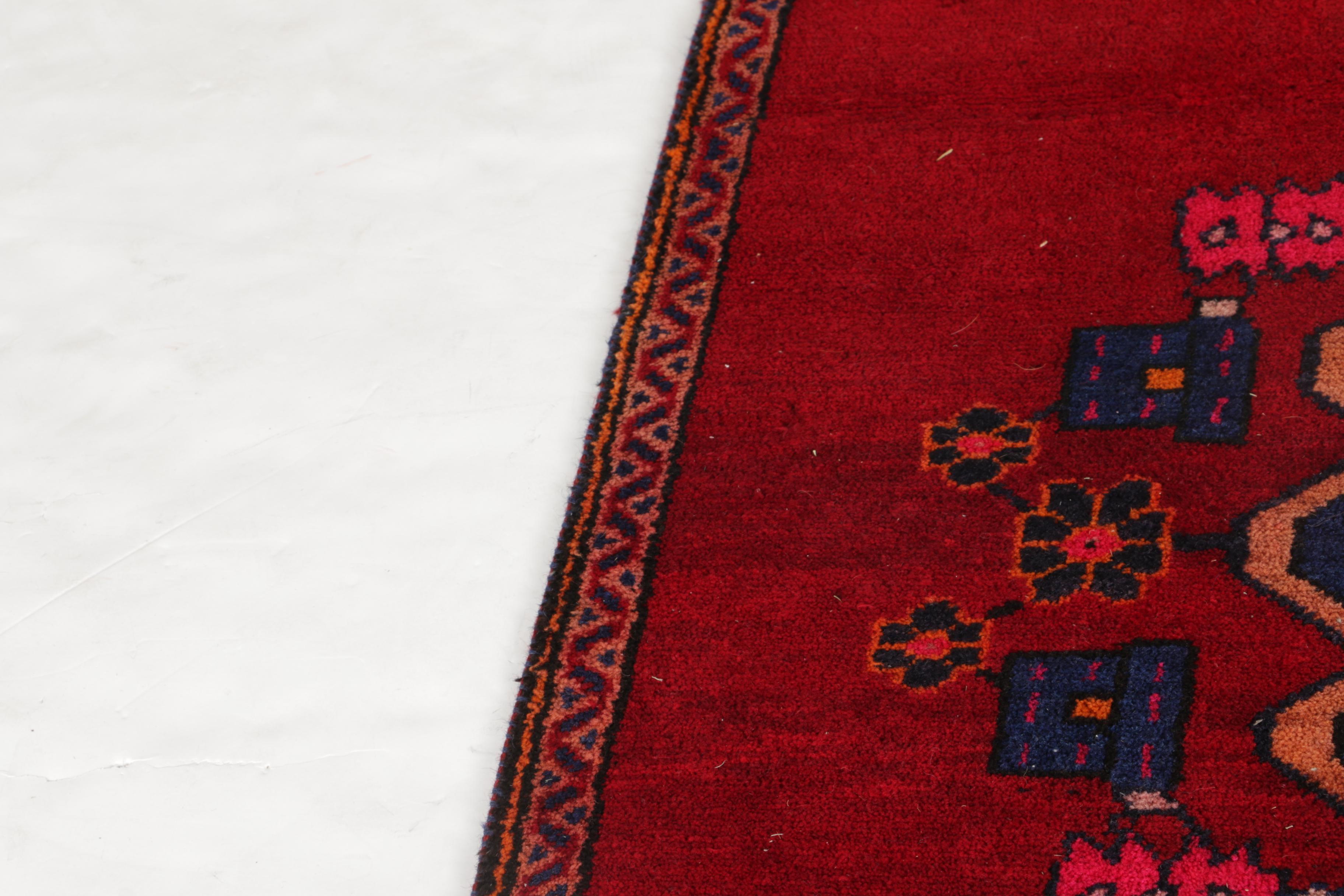 Vintage Hand-Knotted Northwestern Iran Meshkin Area Rug