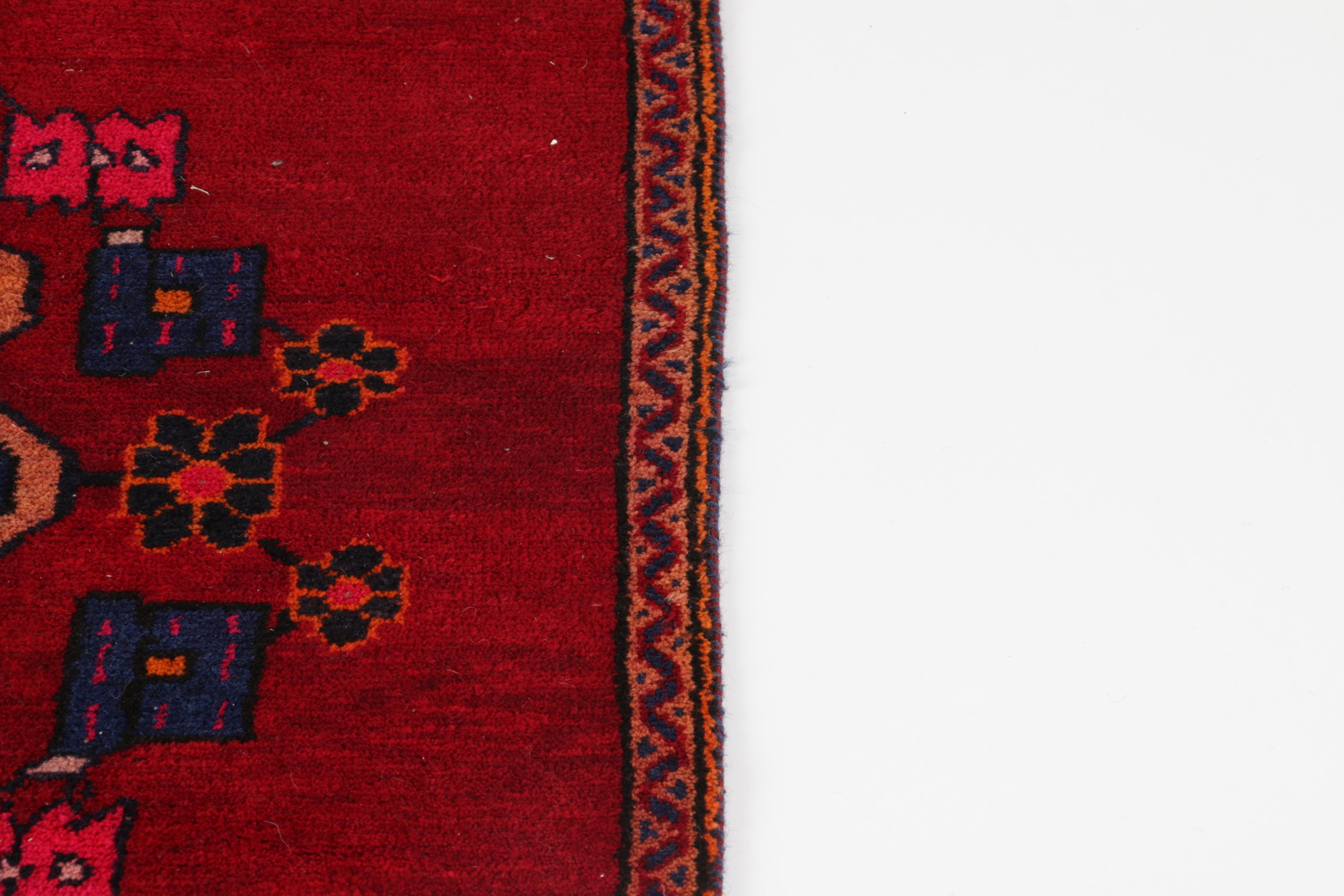 Vintage Hand-Knotted Northwestern Iran Meshkin Area Rug
