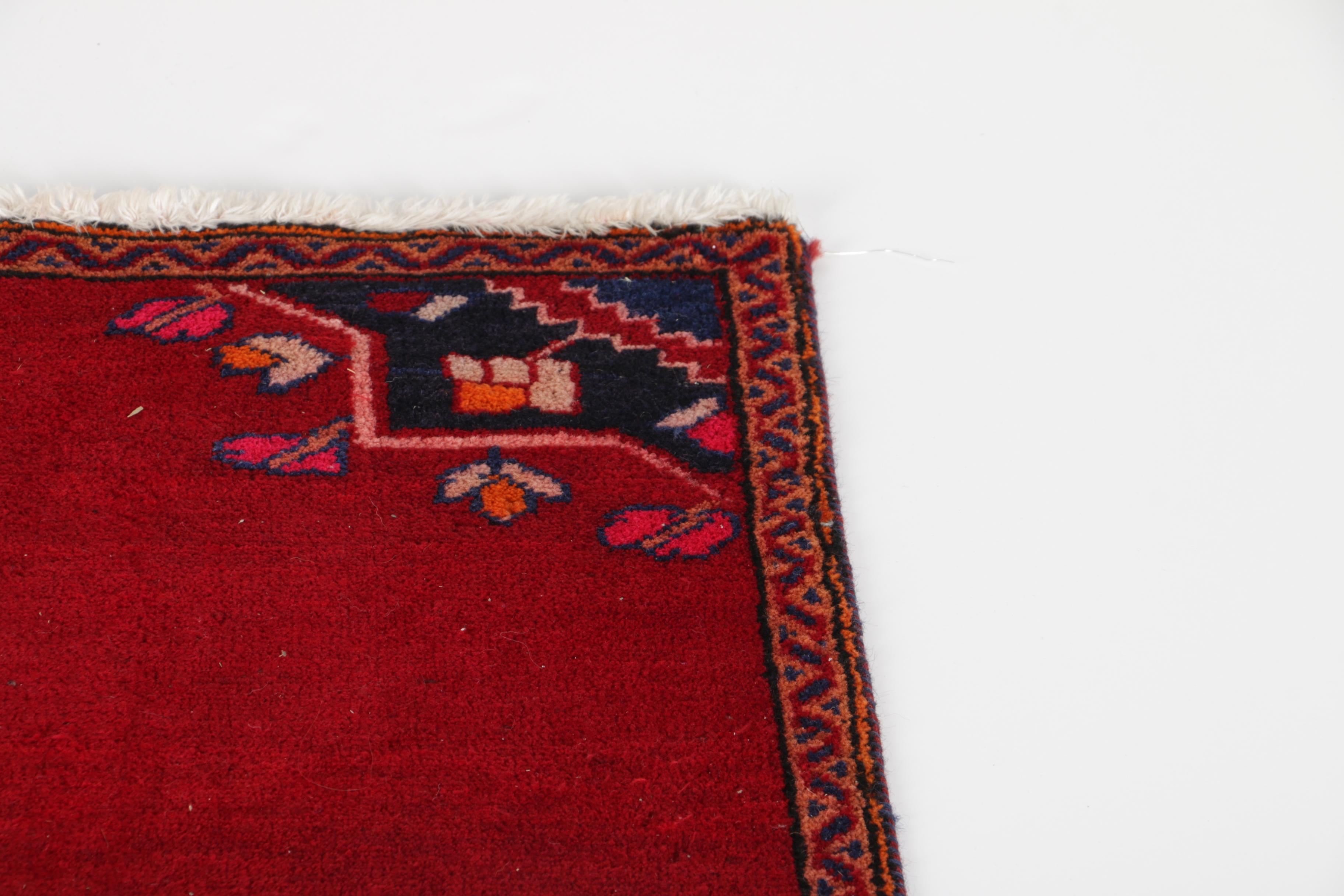Vintage Hand-Knotted Northwestern Iran Meshkin Area Rug