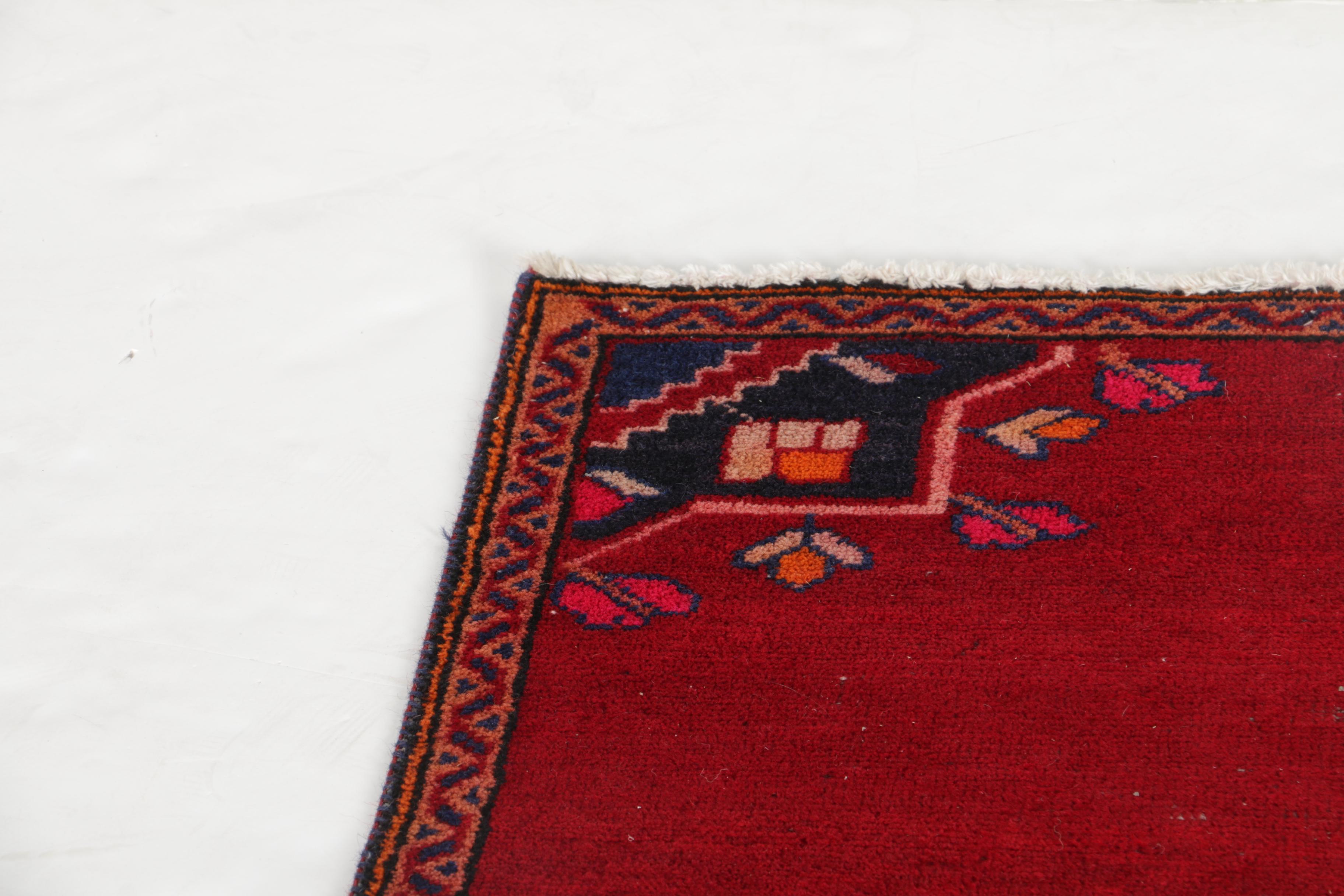 Vintage Hand-Knotted Northwestern Iran Meshkin Area Rug