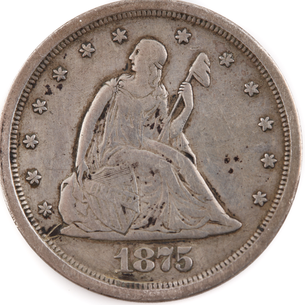 1875-S Silver Twenty Cent Coin