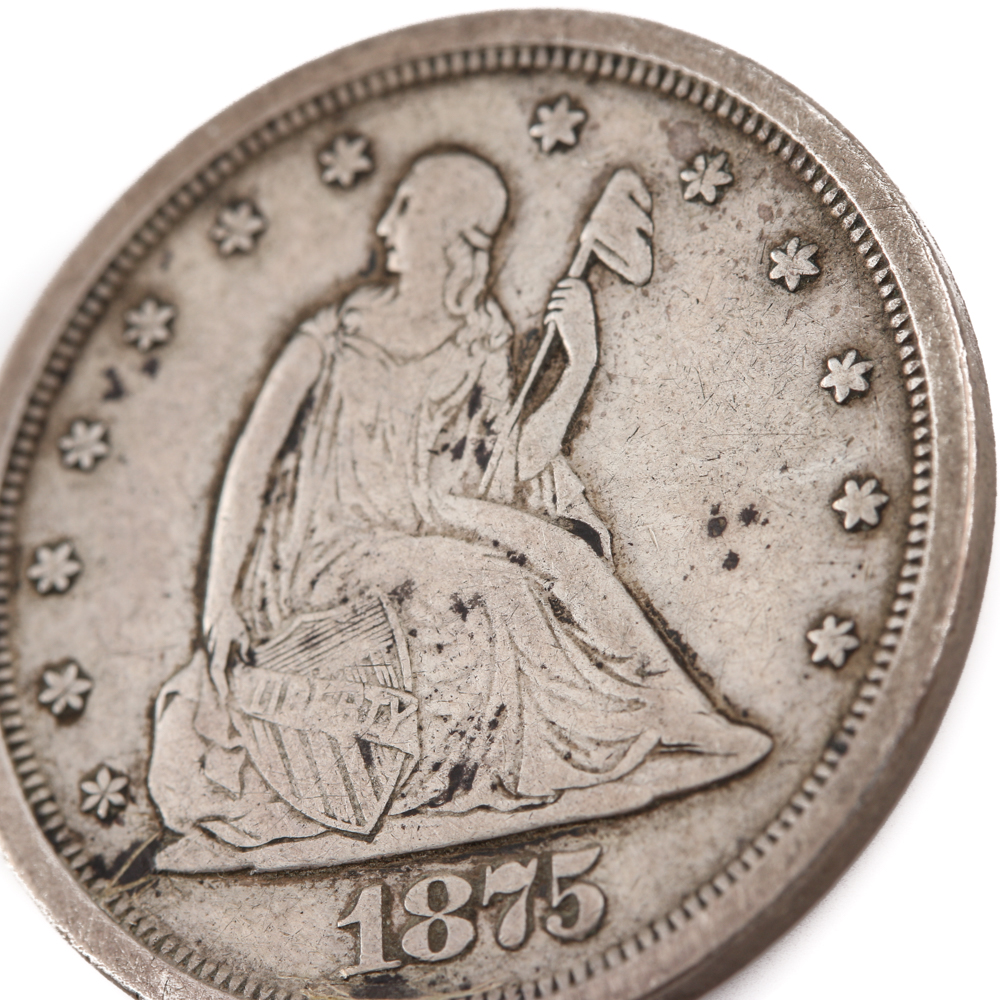 1875-S Silver Twenty Cent Coin