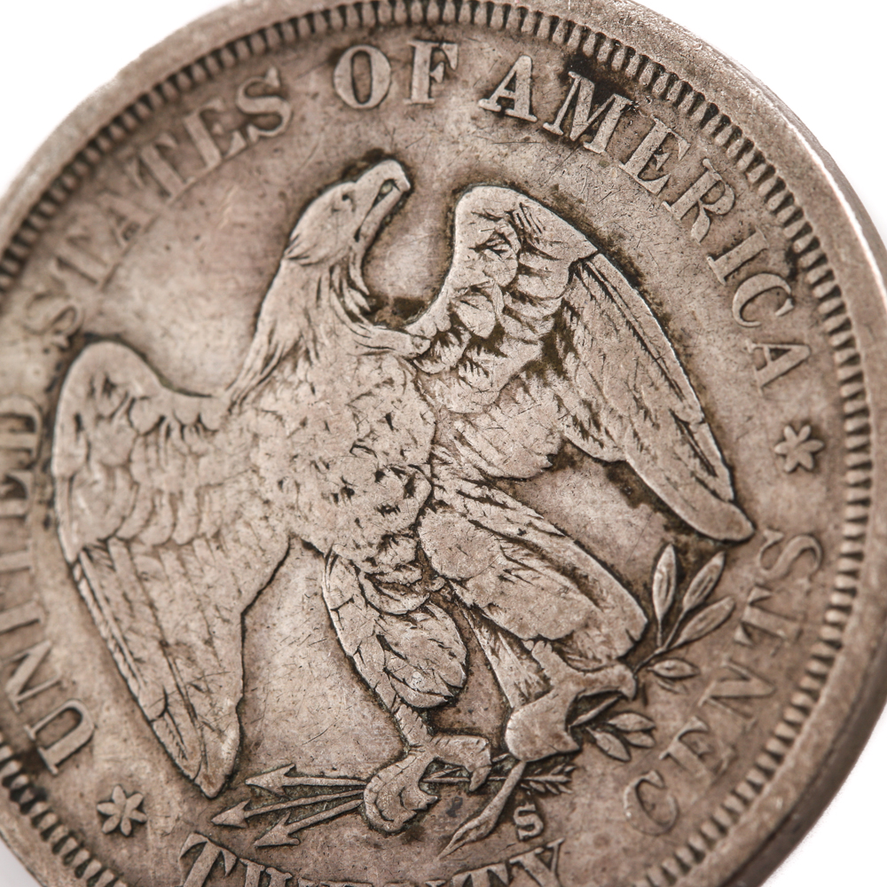 1875-S Silver Twenty Cent Coin