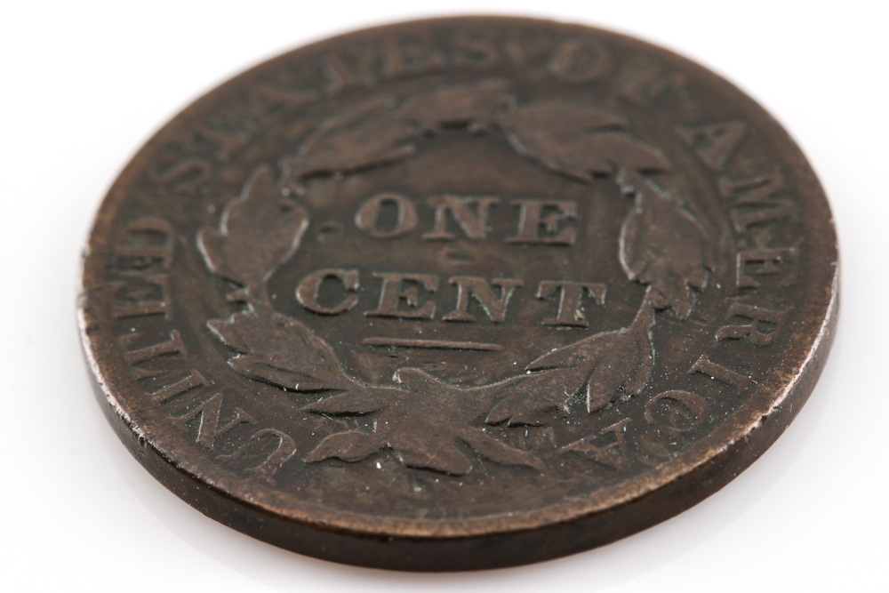 1828 Coronet Hair Cent