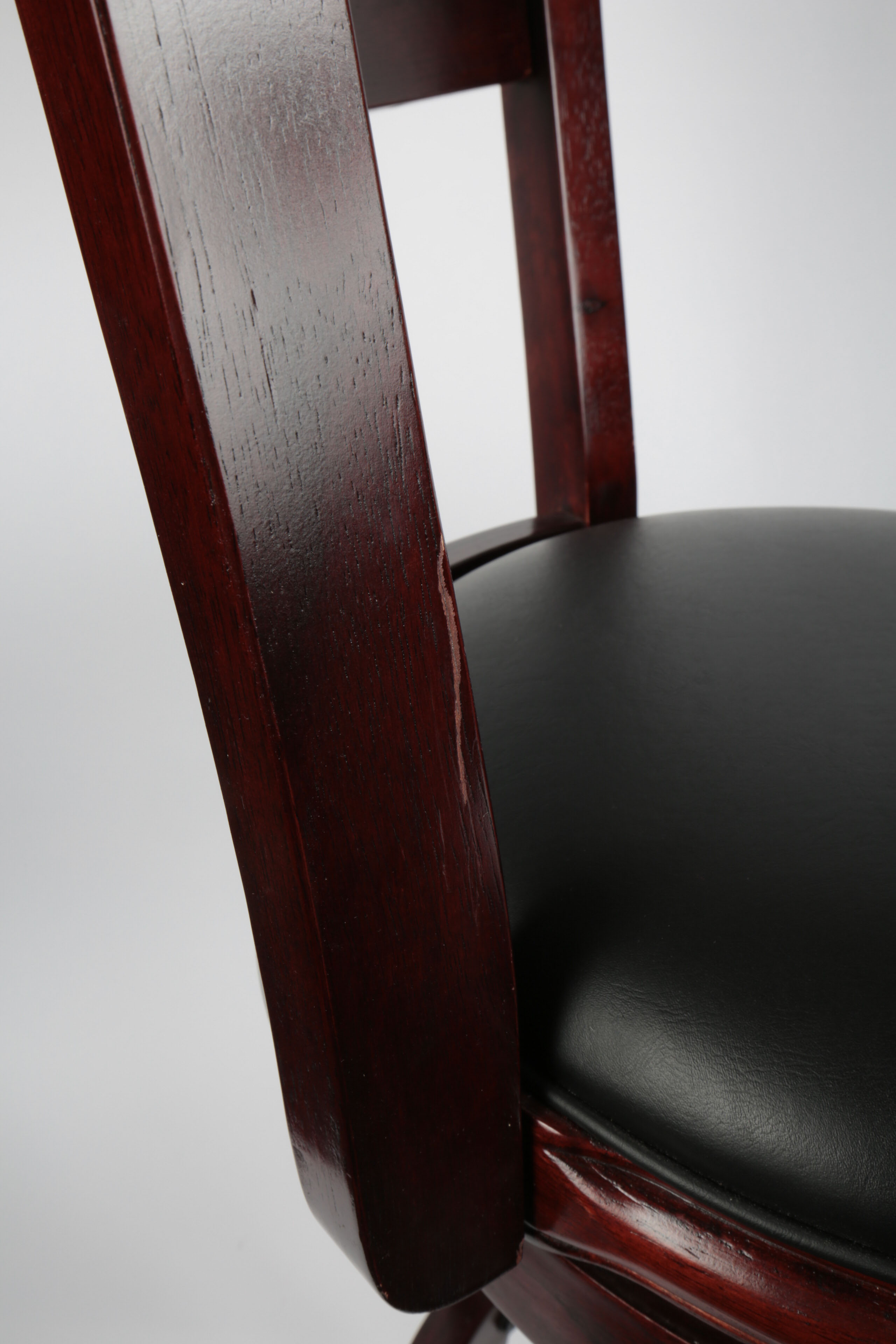 Four Wooden Swivel Barstools