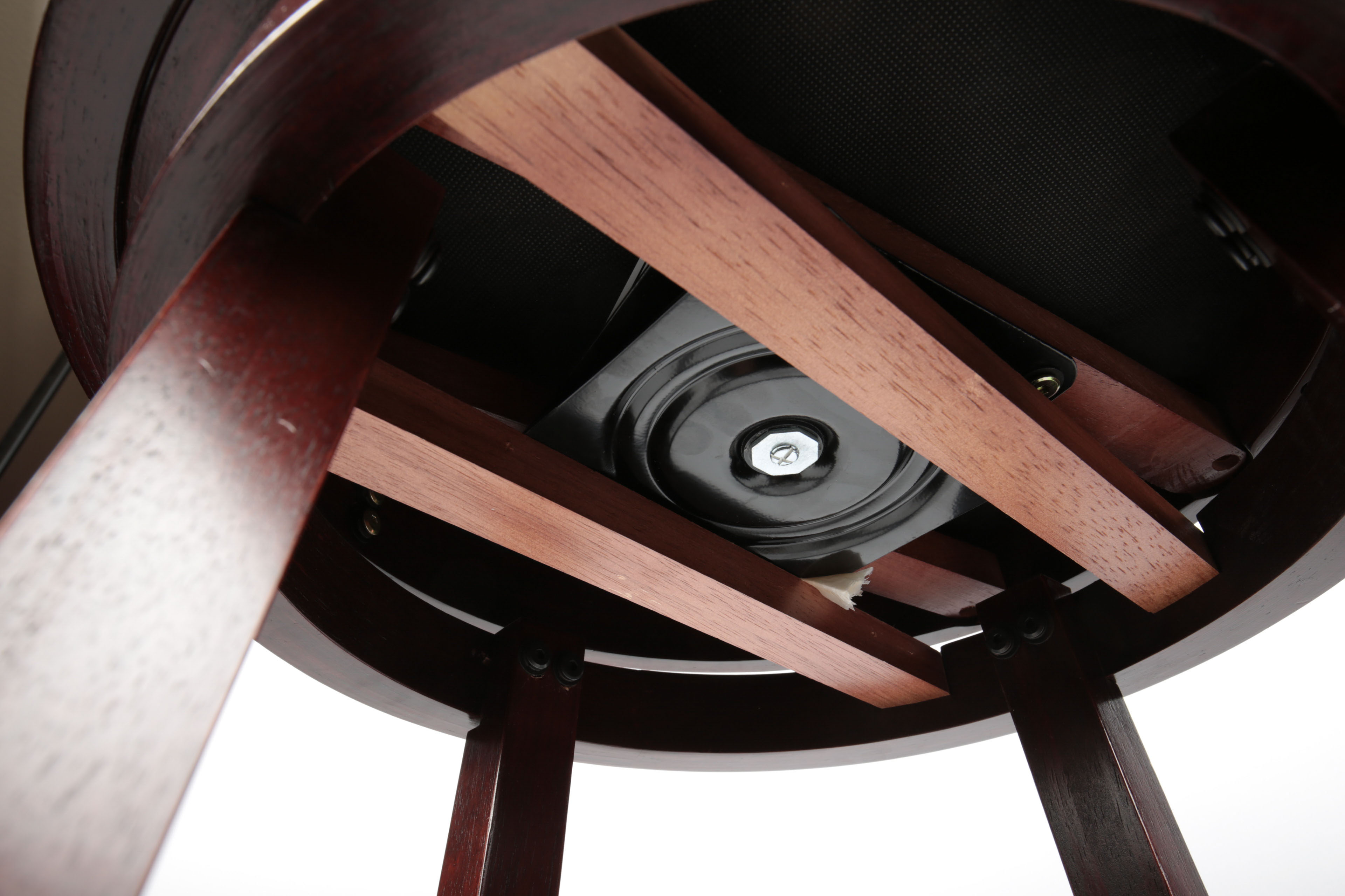 Four Wooden Swivel Barstools