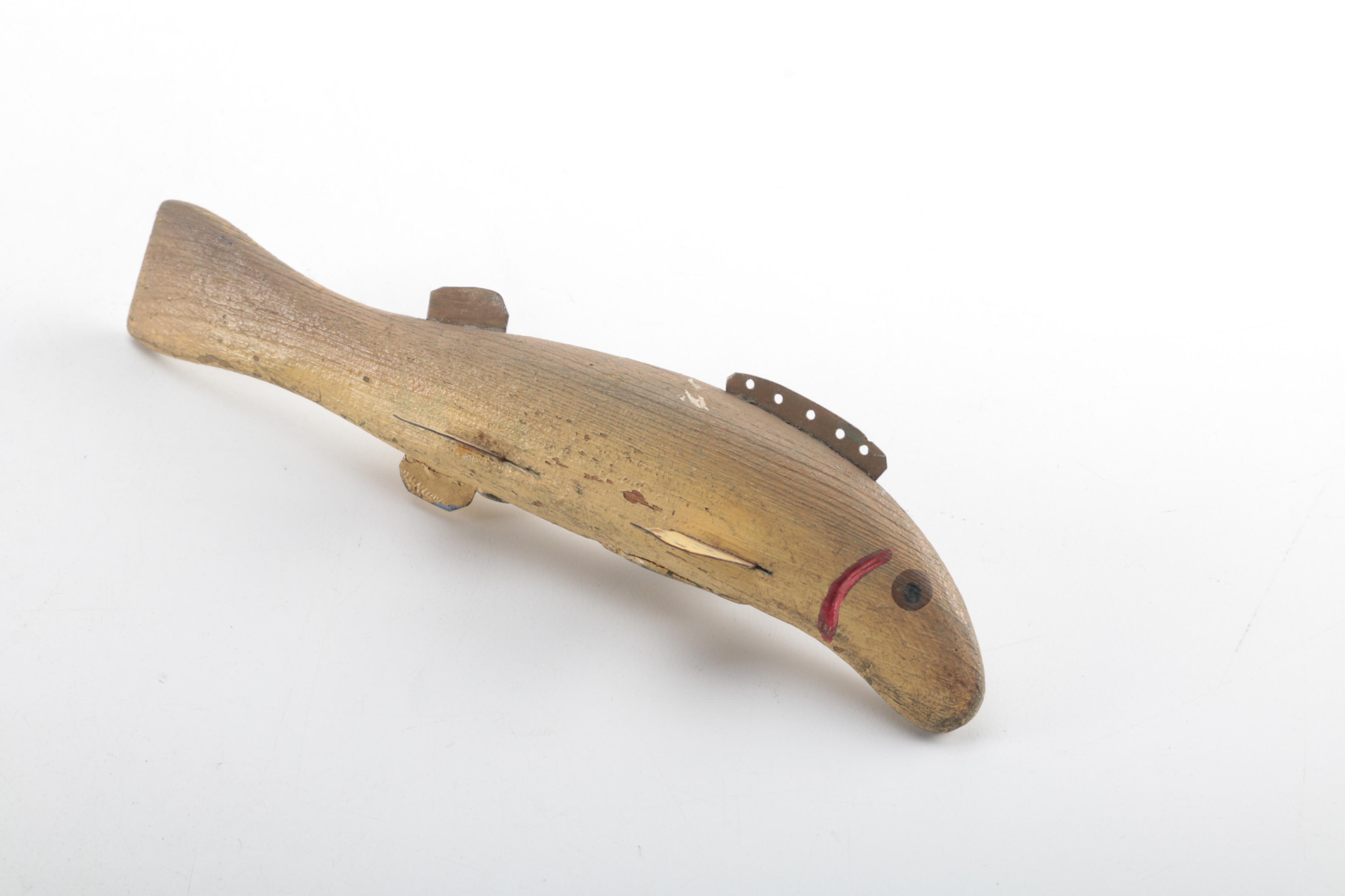 Hand Carved Antique Wooden Fish Decoys