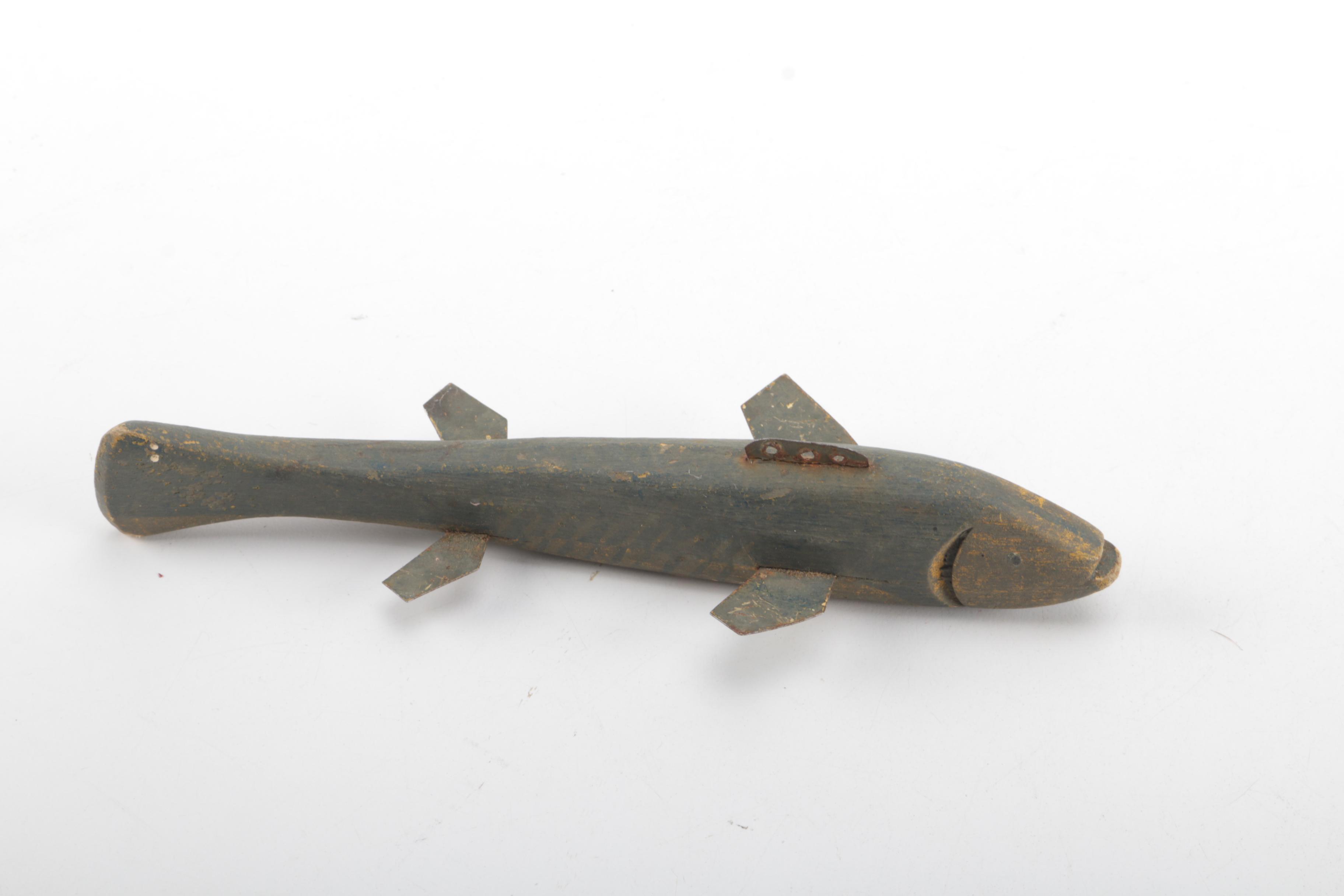 Hand Carved Antique Wooden Fish Decoys