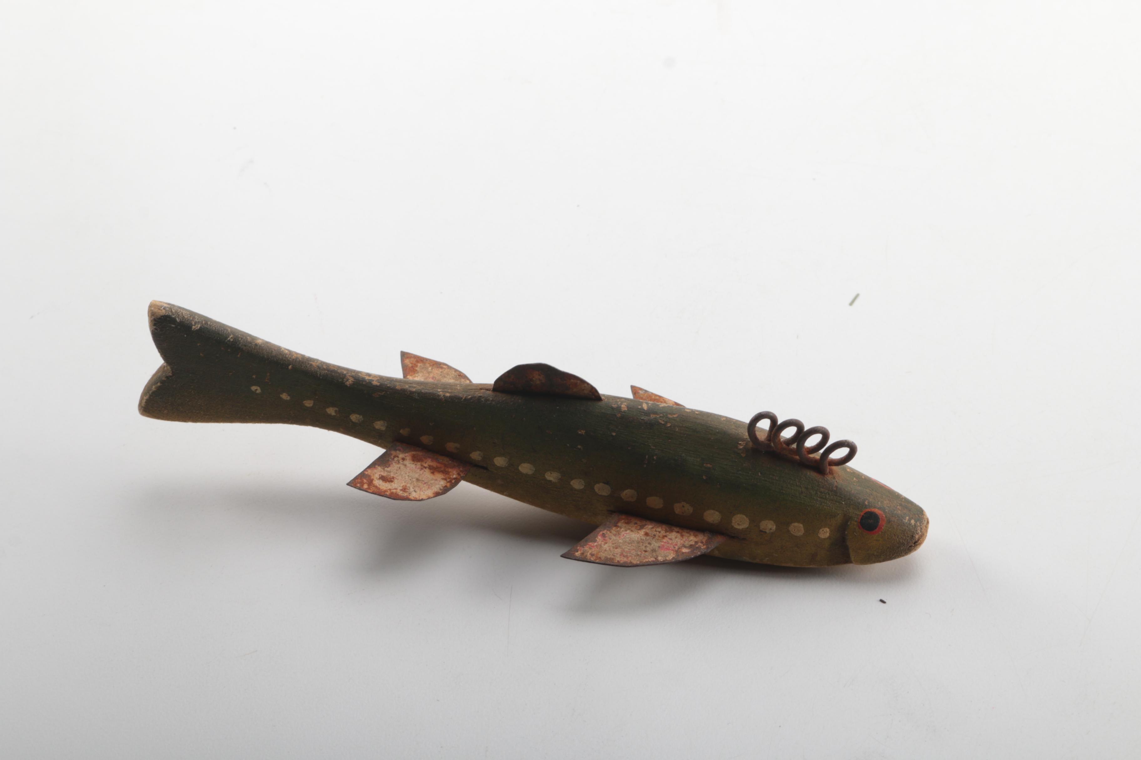 Hand Carved Antique Wooden Fish Decoys
