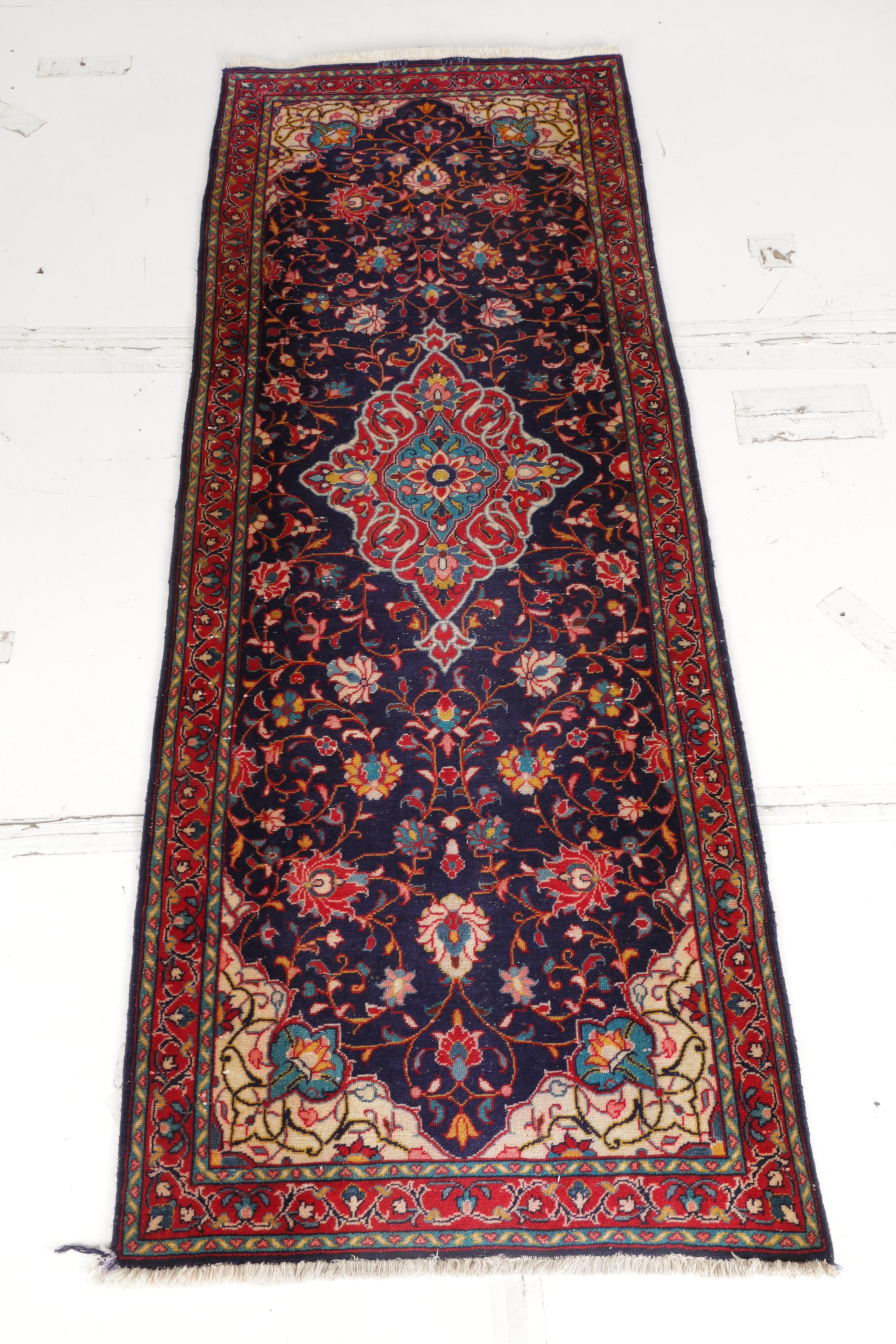 Hand-Knotted Markazi Mahal Rug Runner