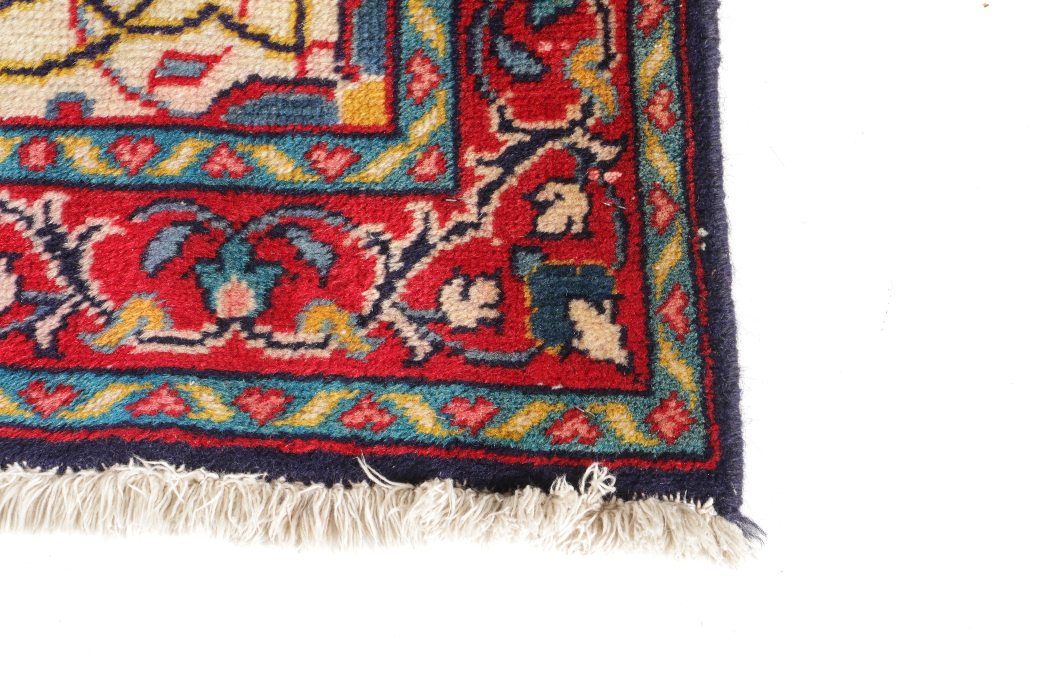 Hand-Knotted Markazi Mahal Rug Runner