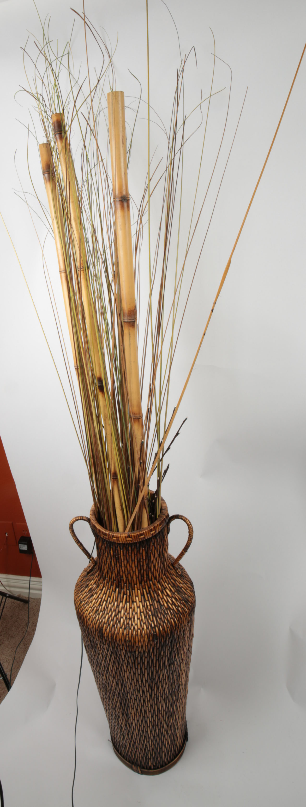 Rattan and Metal Pirvacy Screen and Baskets