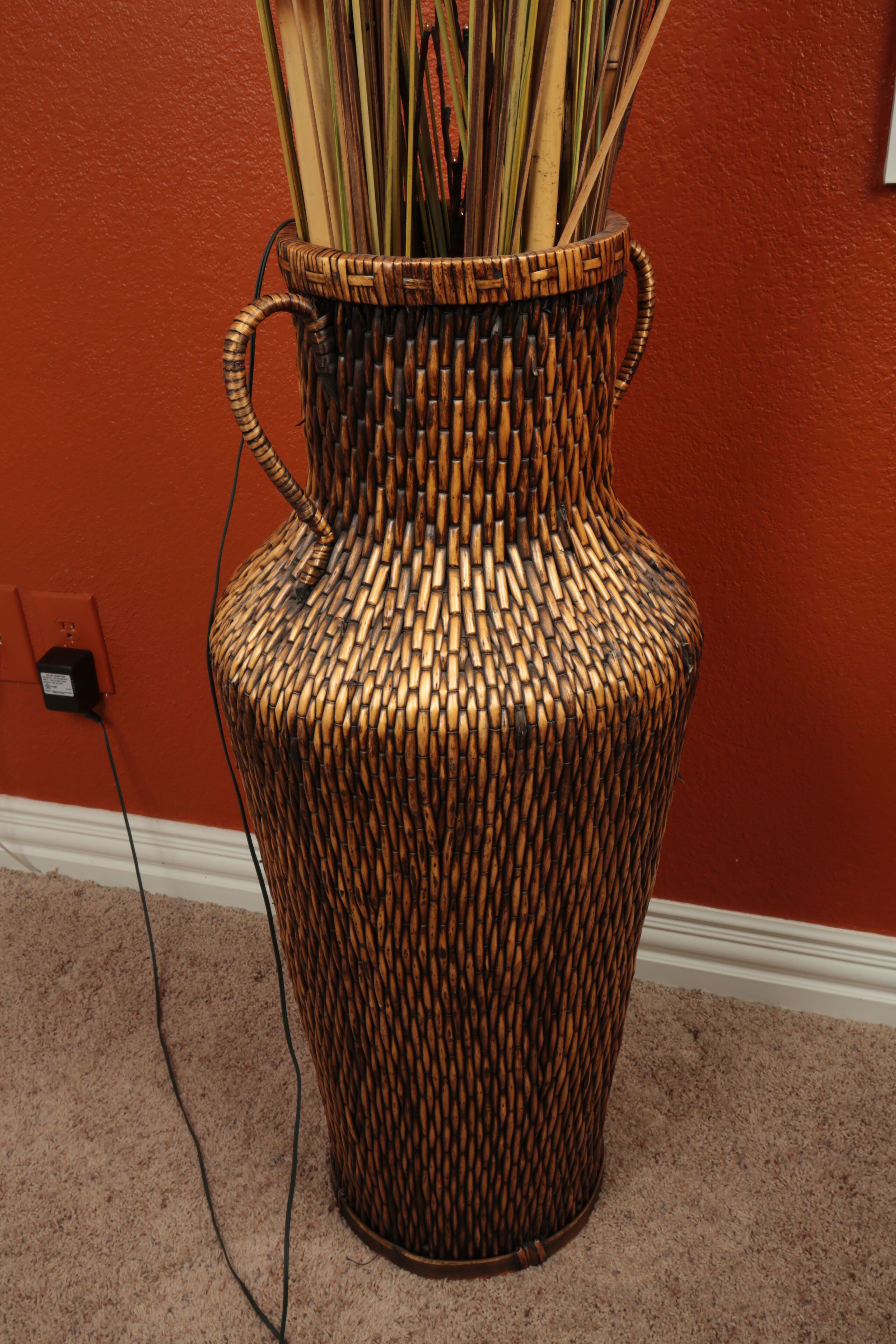 Rattan and Metal Pirvacy Screen and Baskets