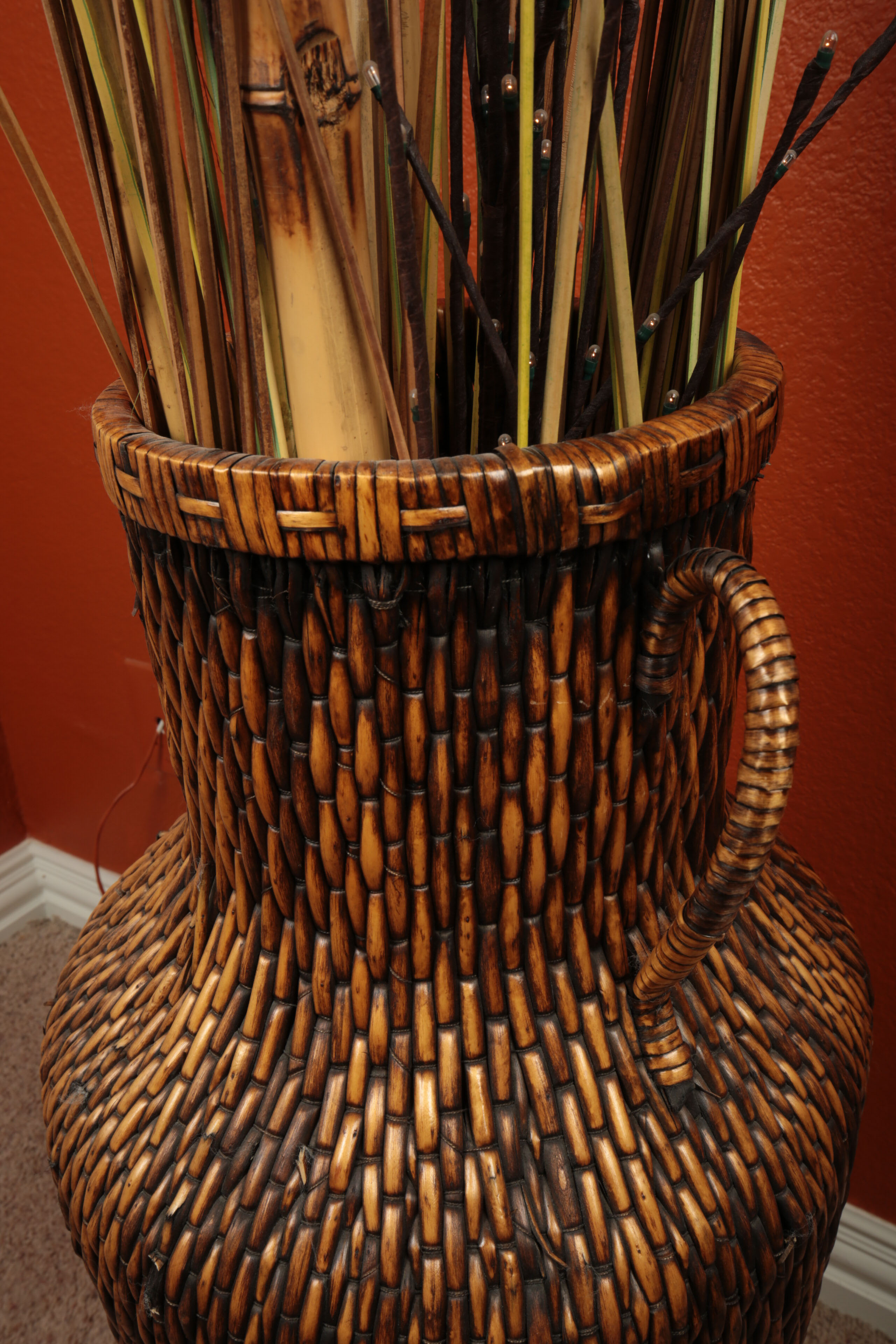 Rattan and Metal Pirvacy Screen and Baskets