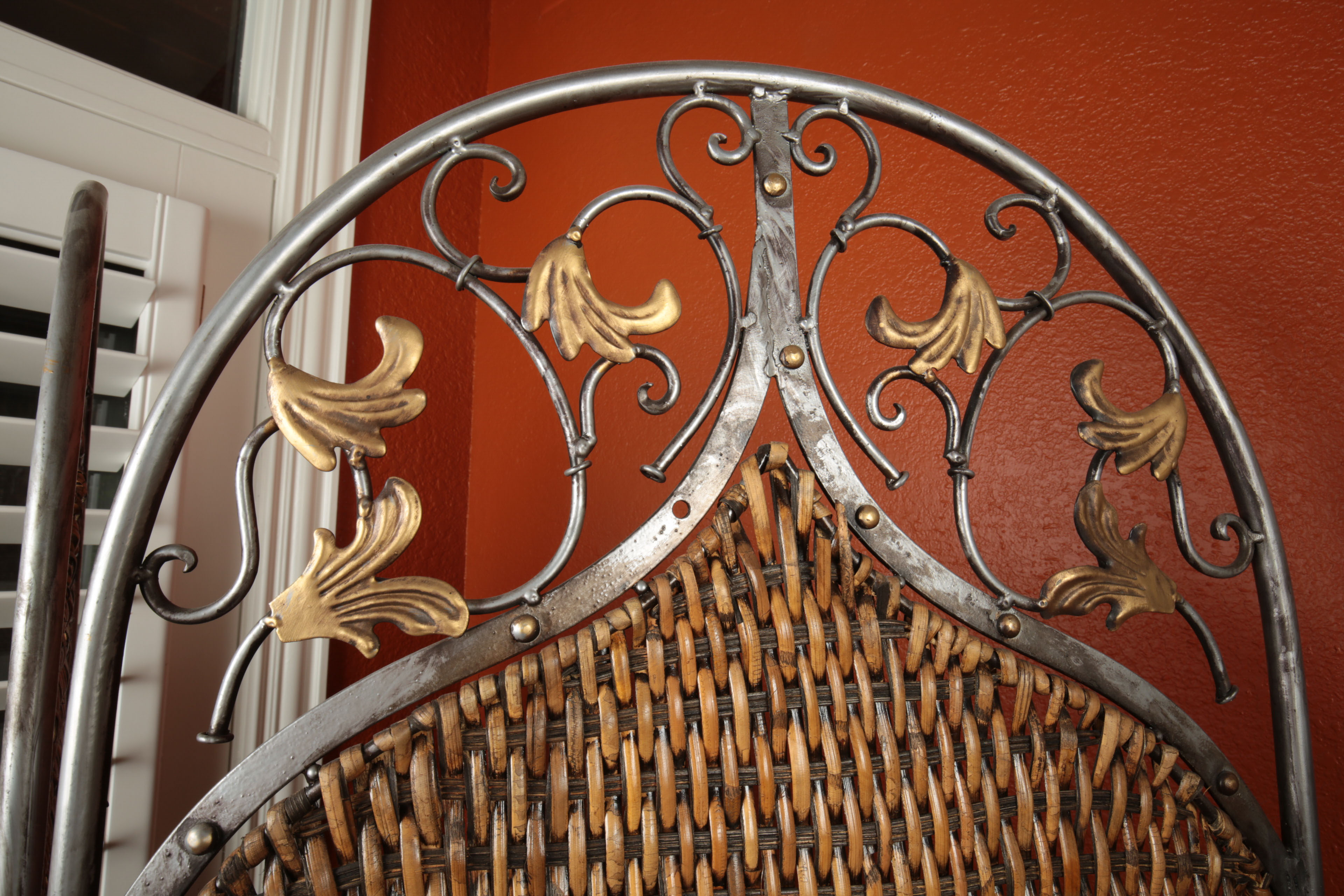 Rattan and Metal Pirvacy Screen and Baskets