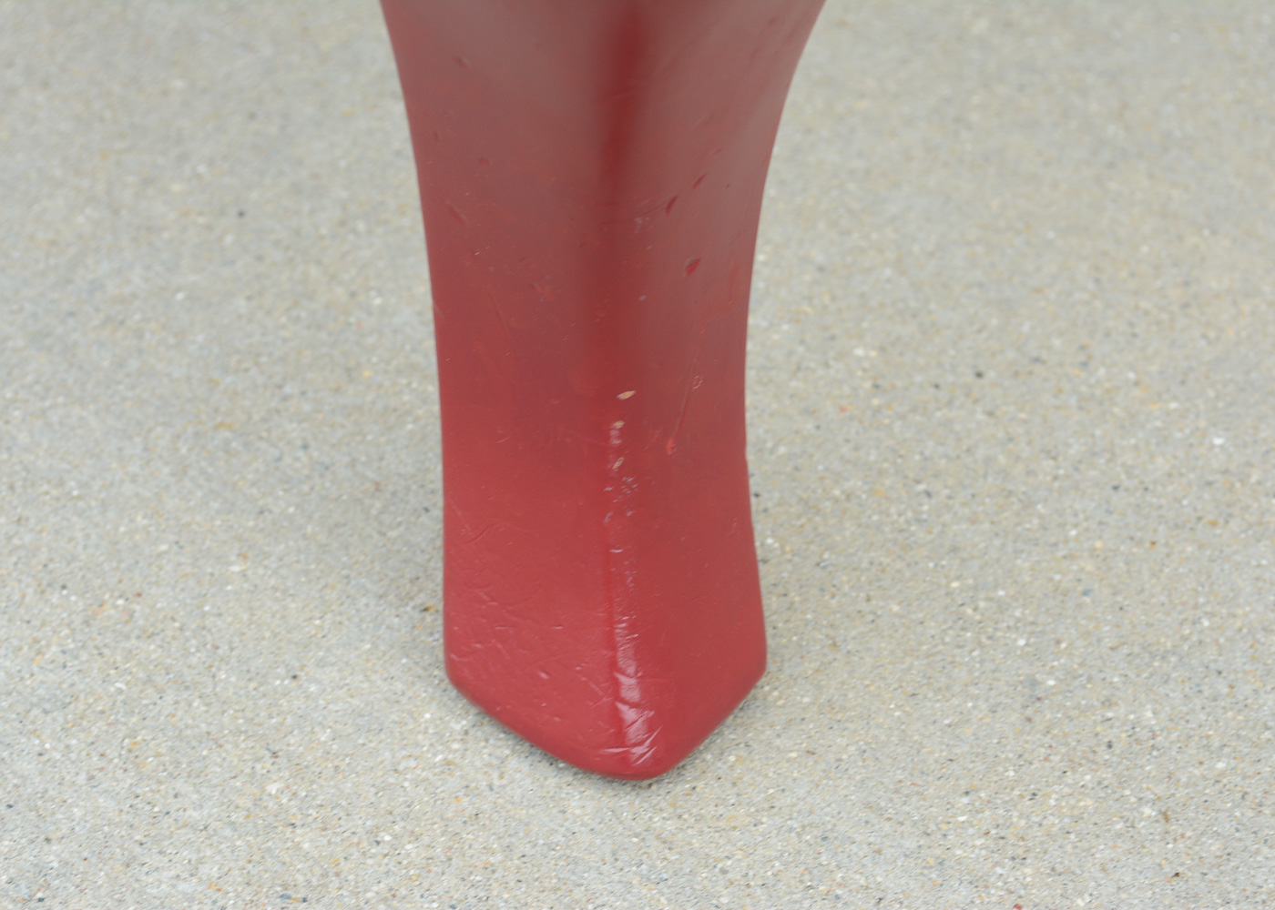 Red Glass Top Coffee Table