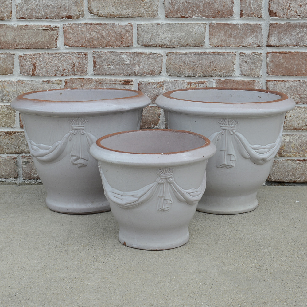 Three Terracotta Planters