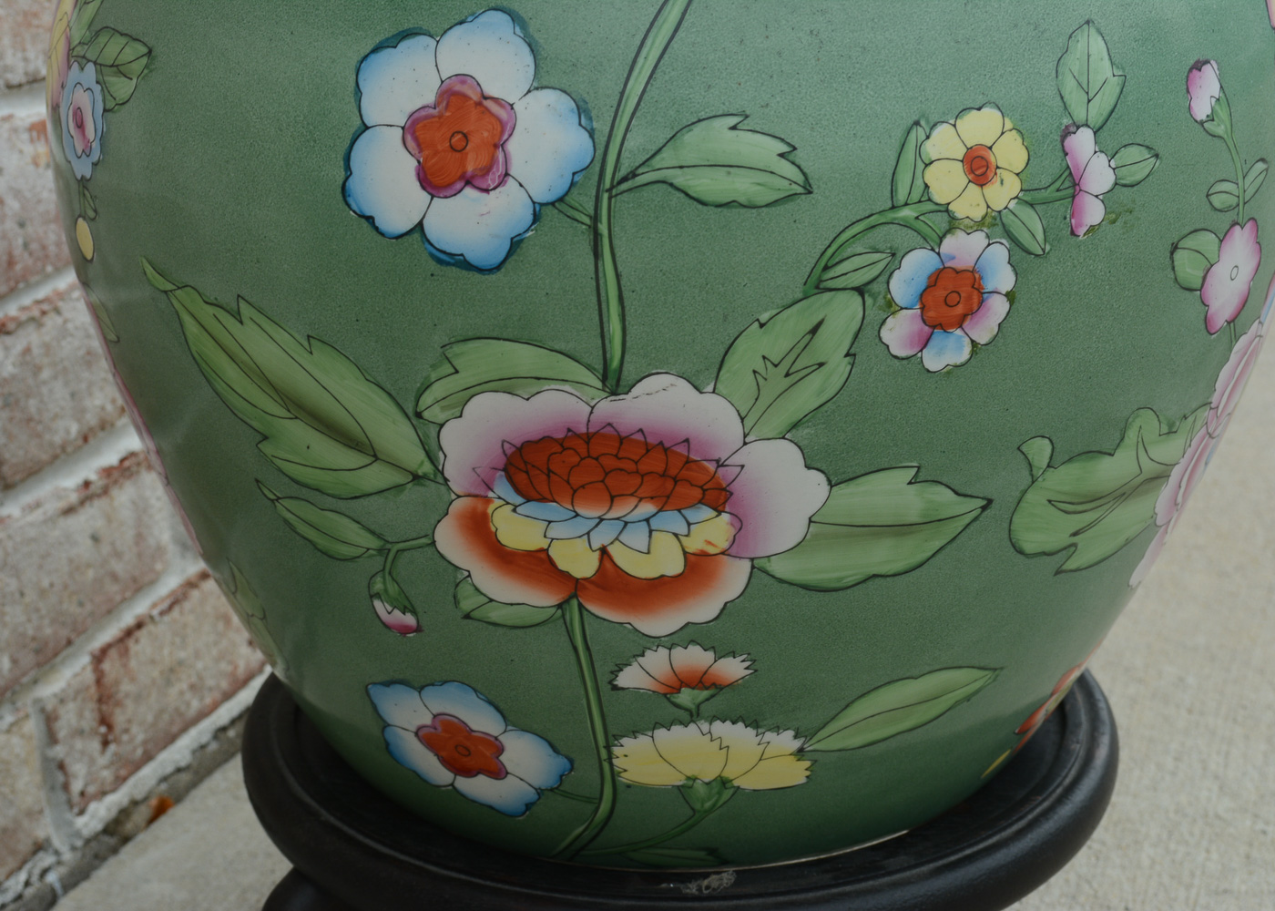 Chinese Fish Bowl Planter with Stand