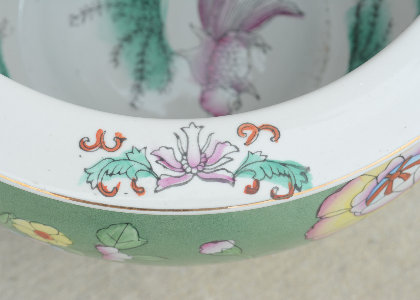 Chinese Fish Bowl Planter with Stand